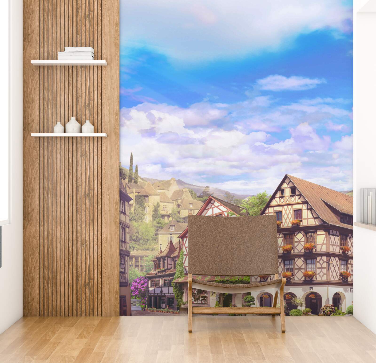 Papier peint belle vue sur la ville