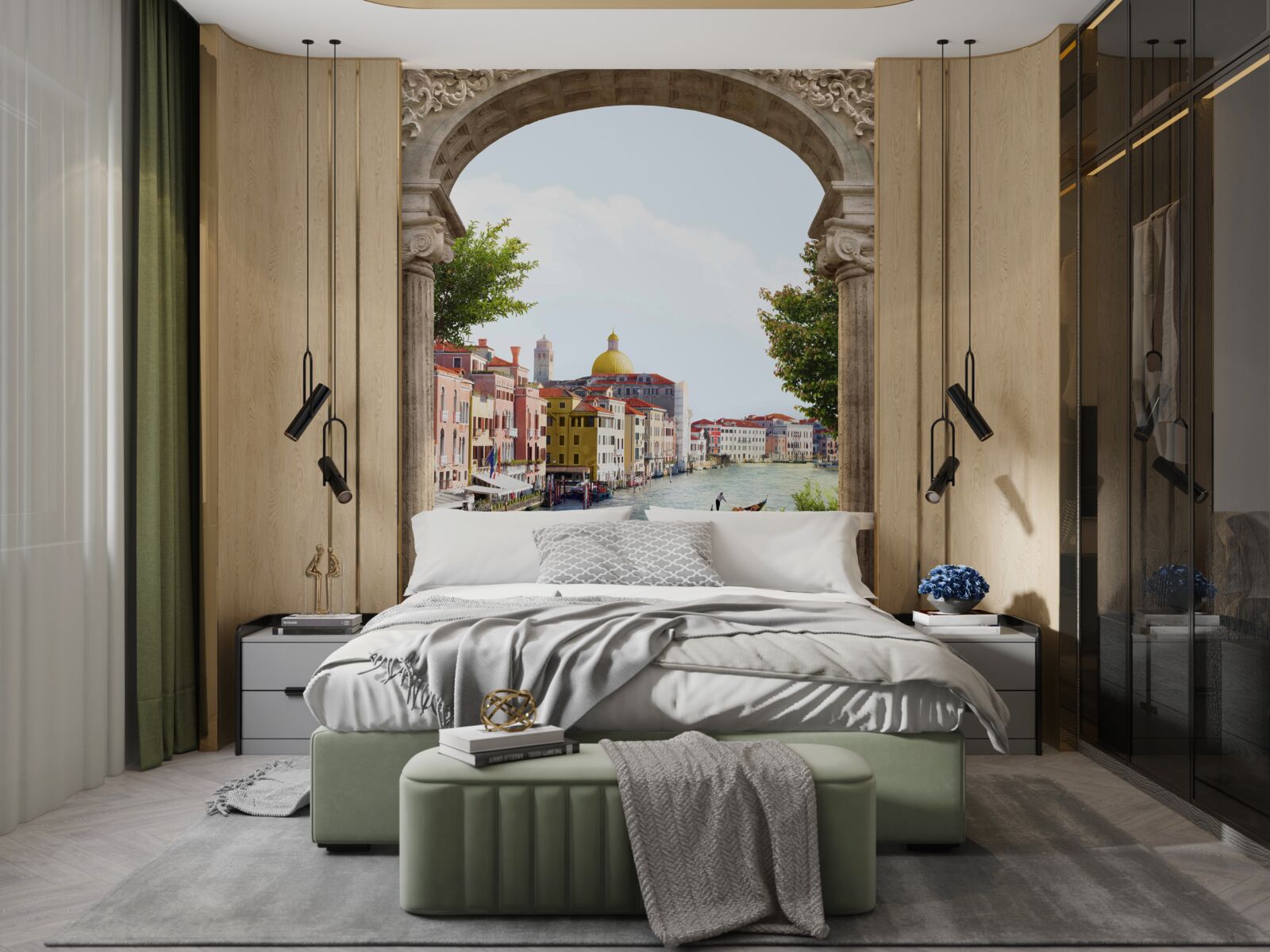 Papier peint L'arche sur la terrasse et le magnifique paysage