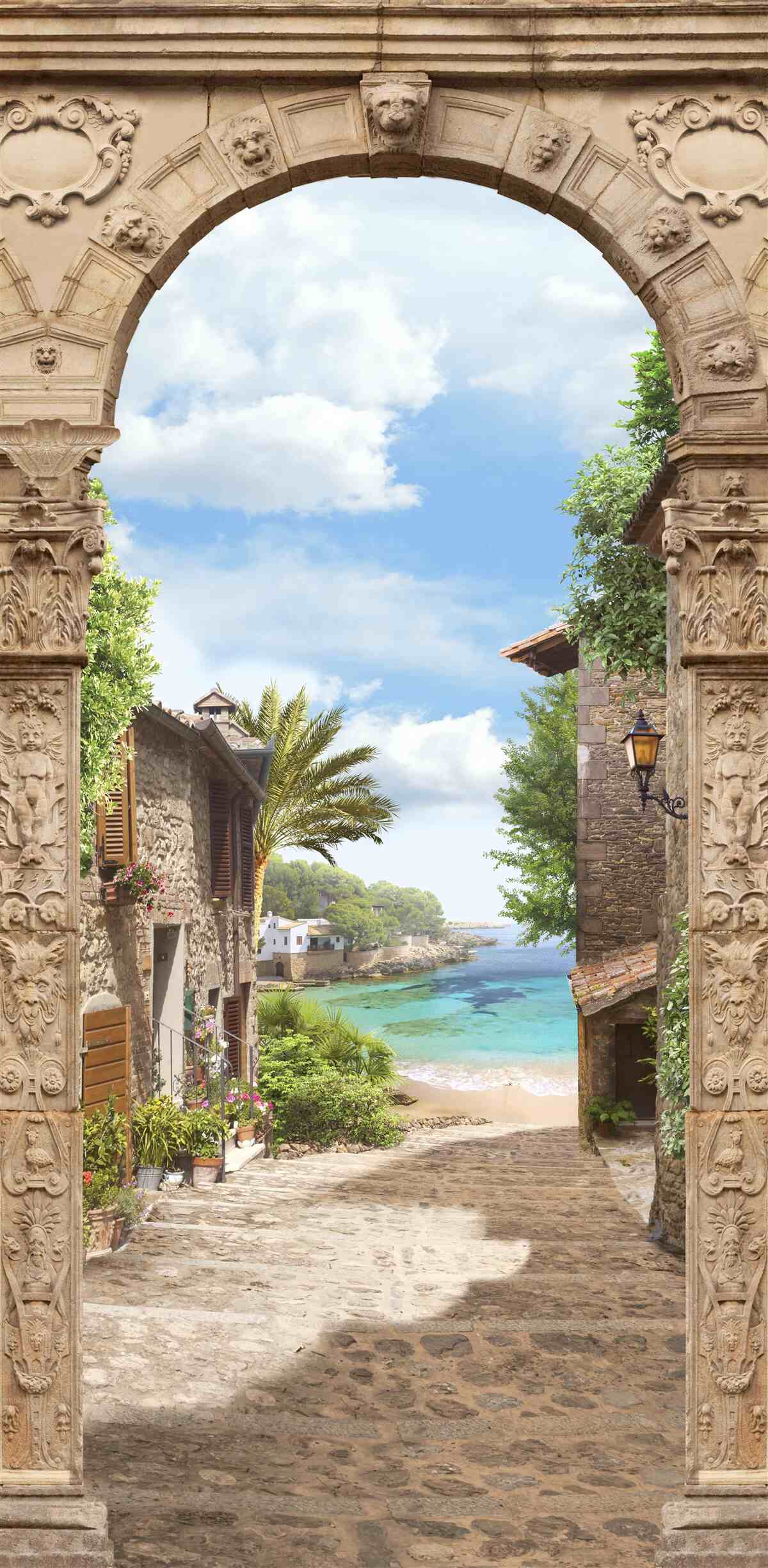 Papier peint arche de mer avec une vue pittoresque