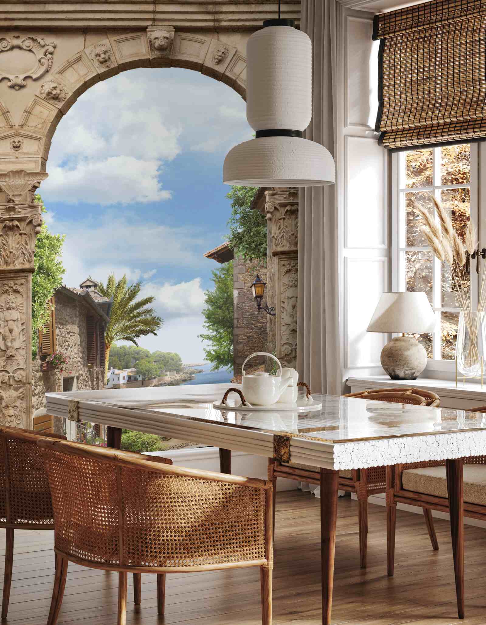 Papier peint arche de mer avec une vue pittoresque