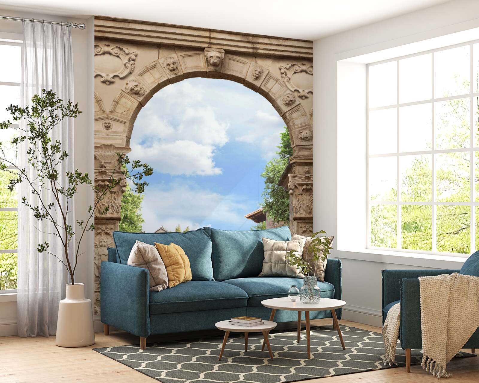 Papier peint arche de mer avec une vue pittoresque