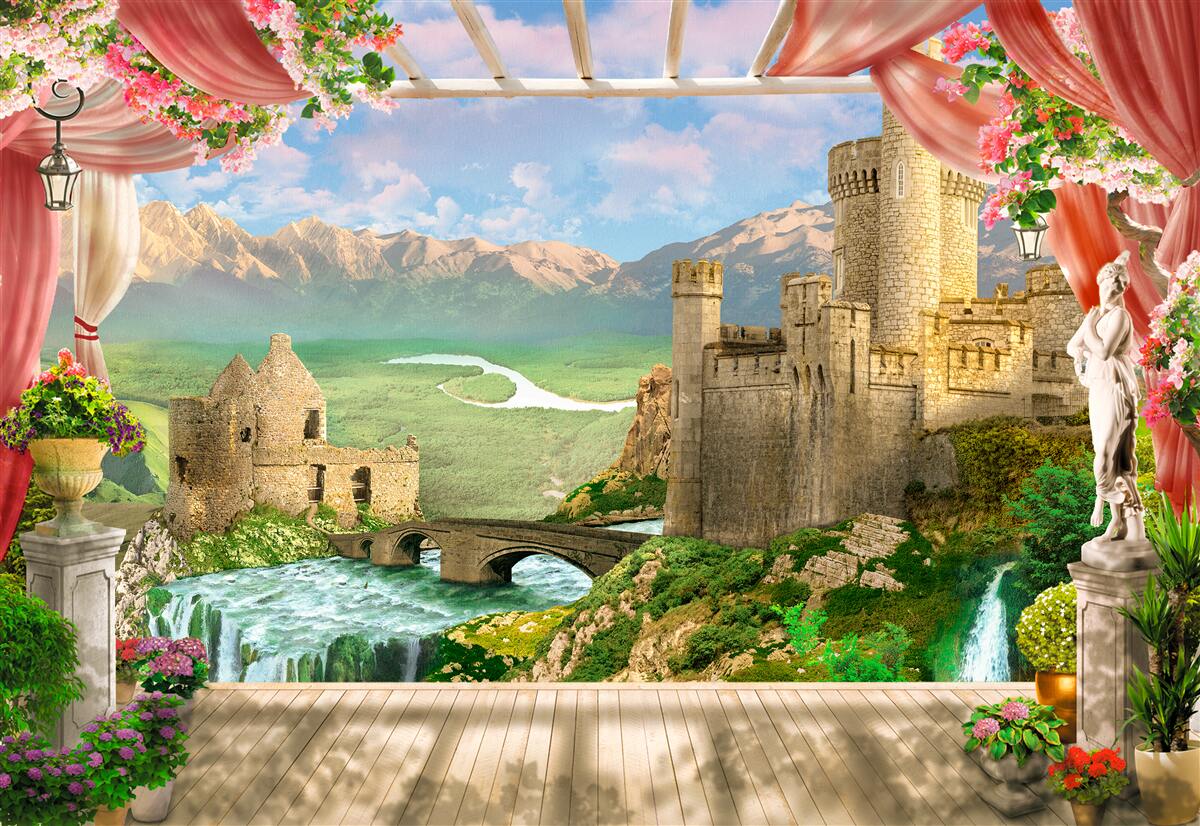 Papier peint panorama de l'ancien château