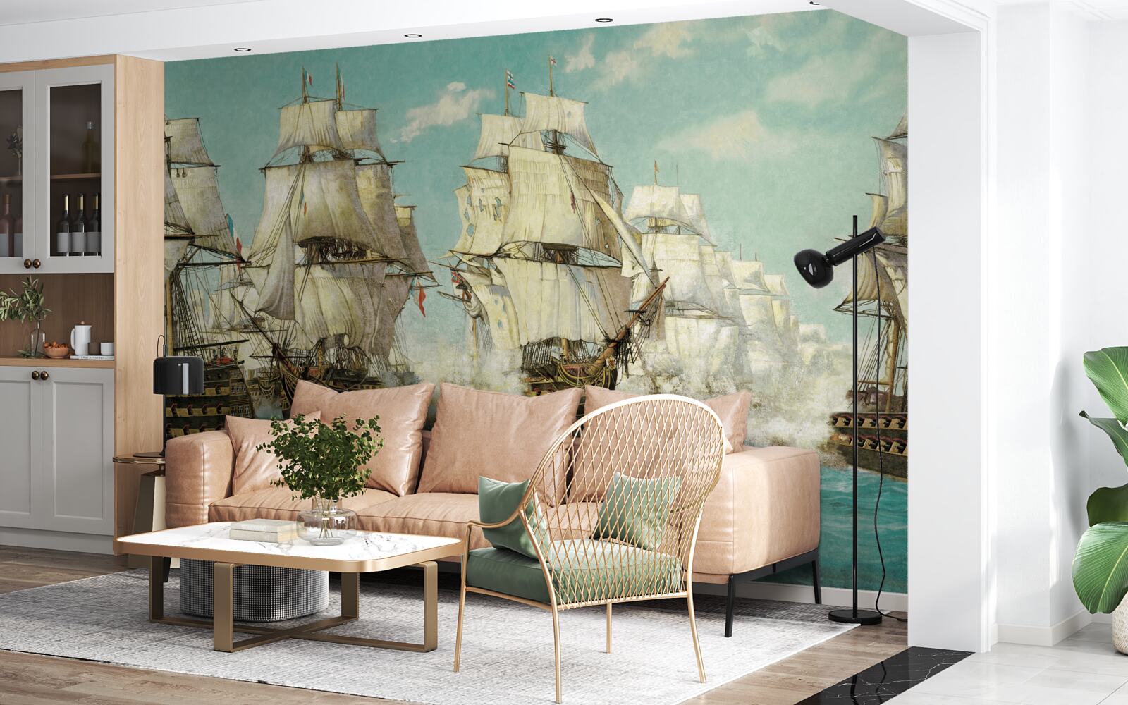 Papier peint grands navires à voiles