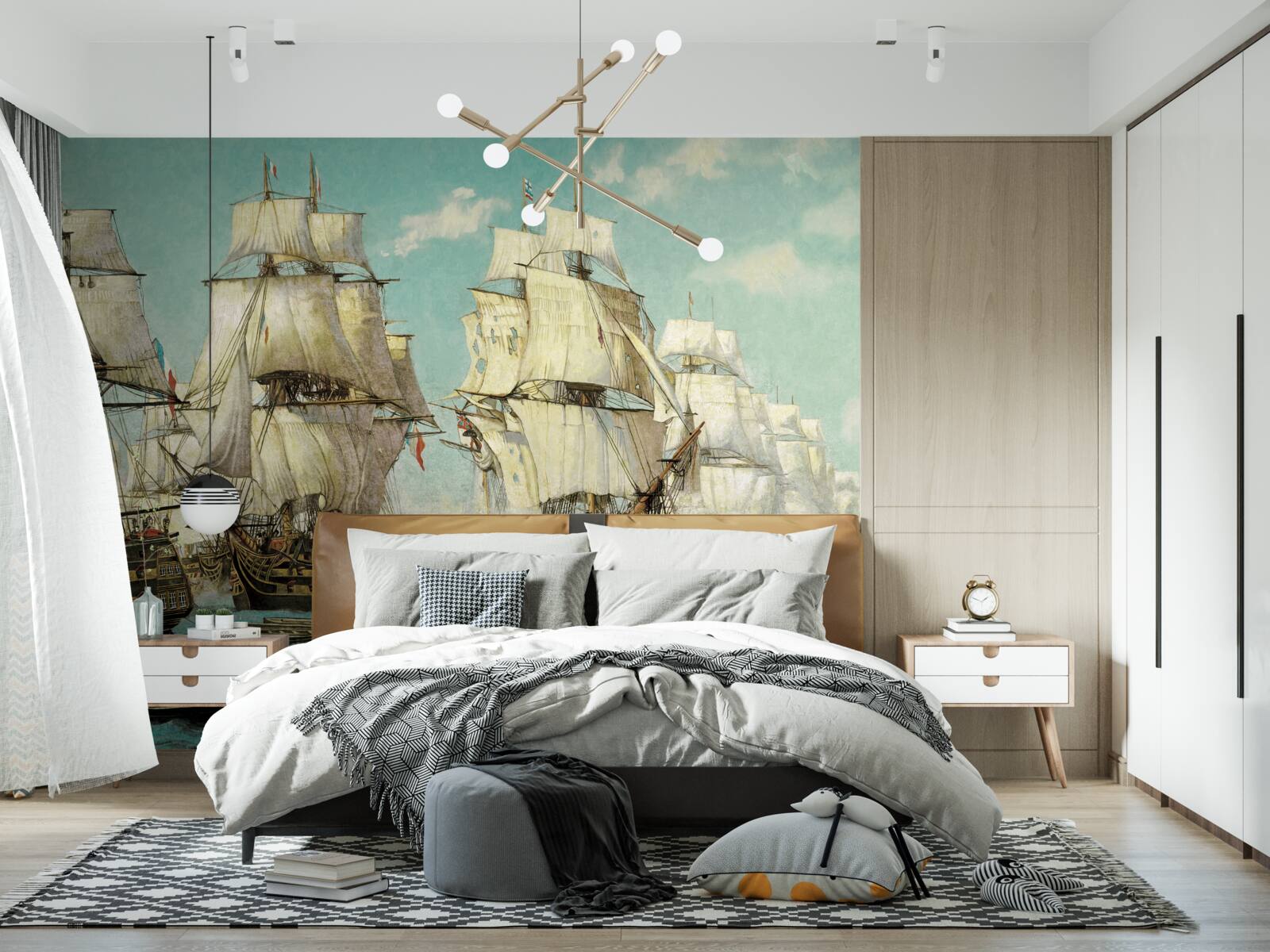 Papier peint grands navires à voiles