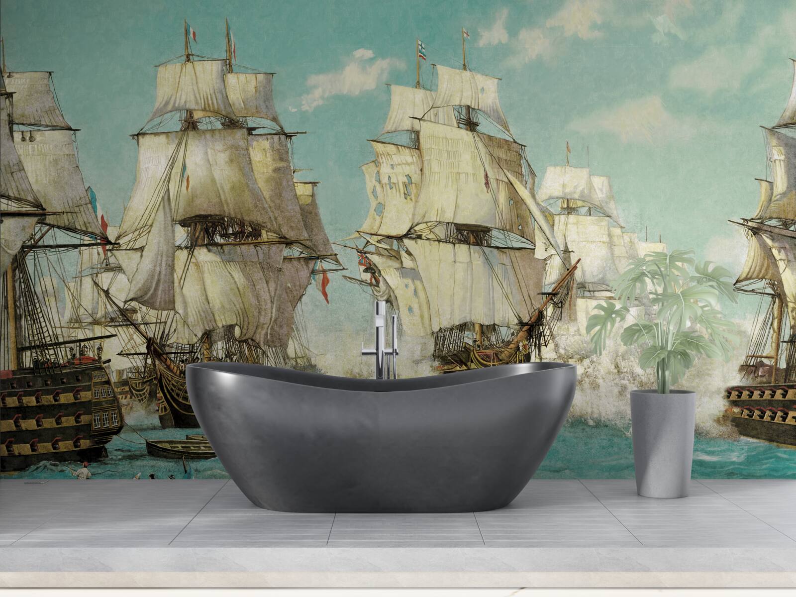 Papier peint grands navires à voiles