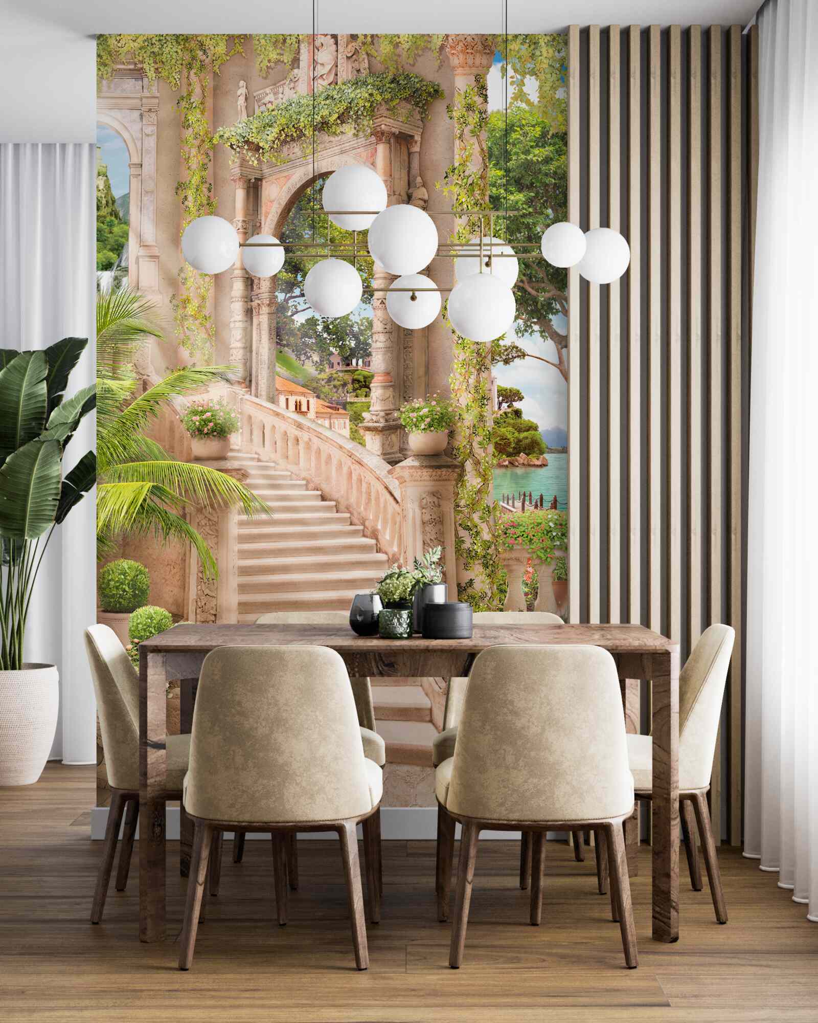 Papier peint bel escalier