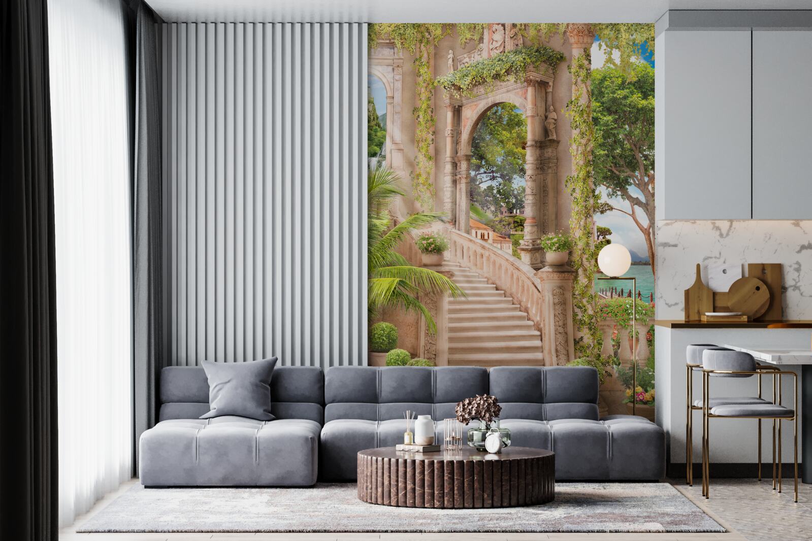 Papier peint bel escalier