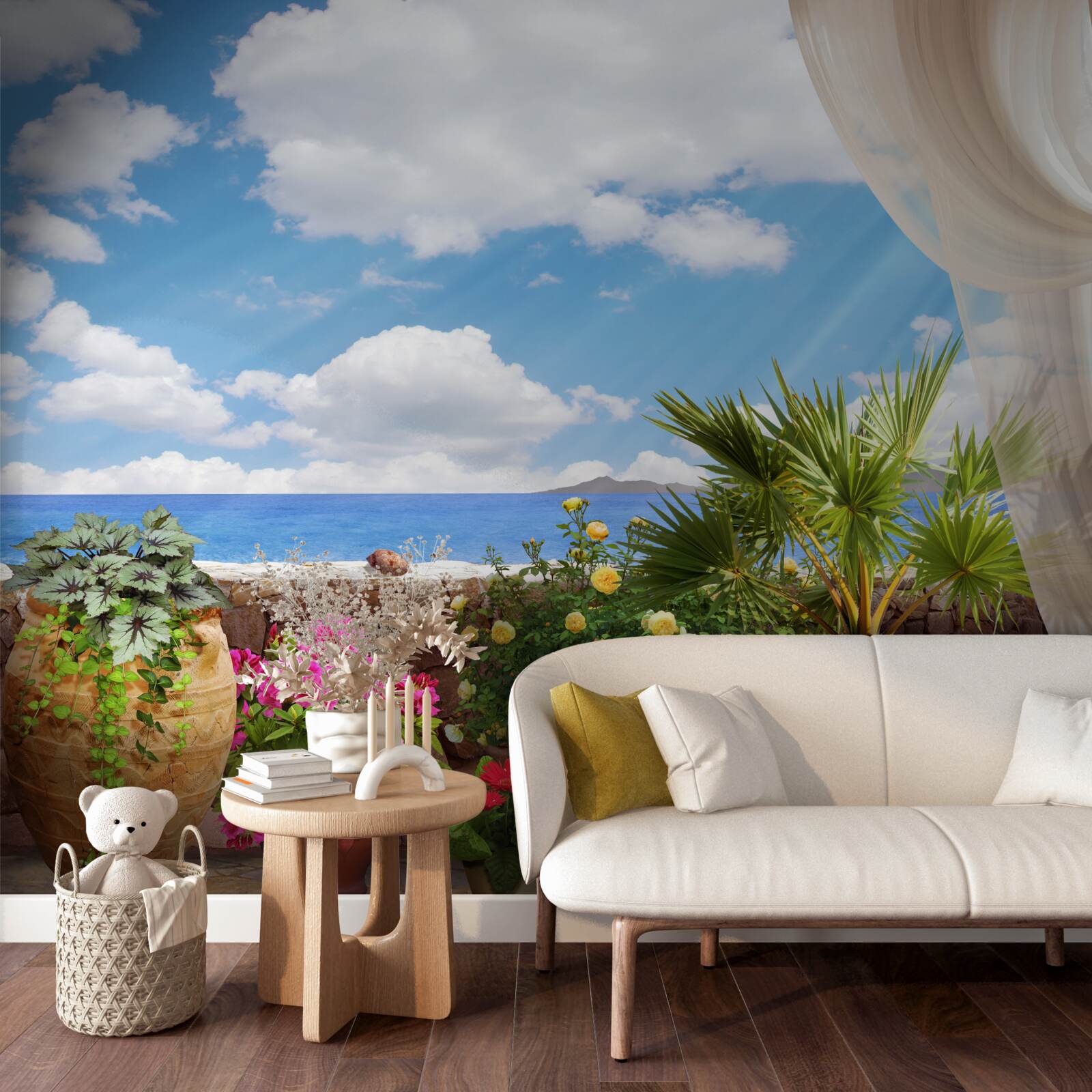 Papier peint balcon en pot