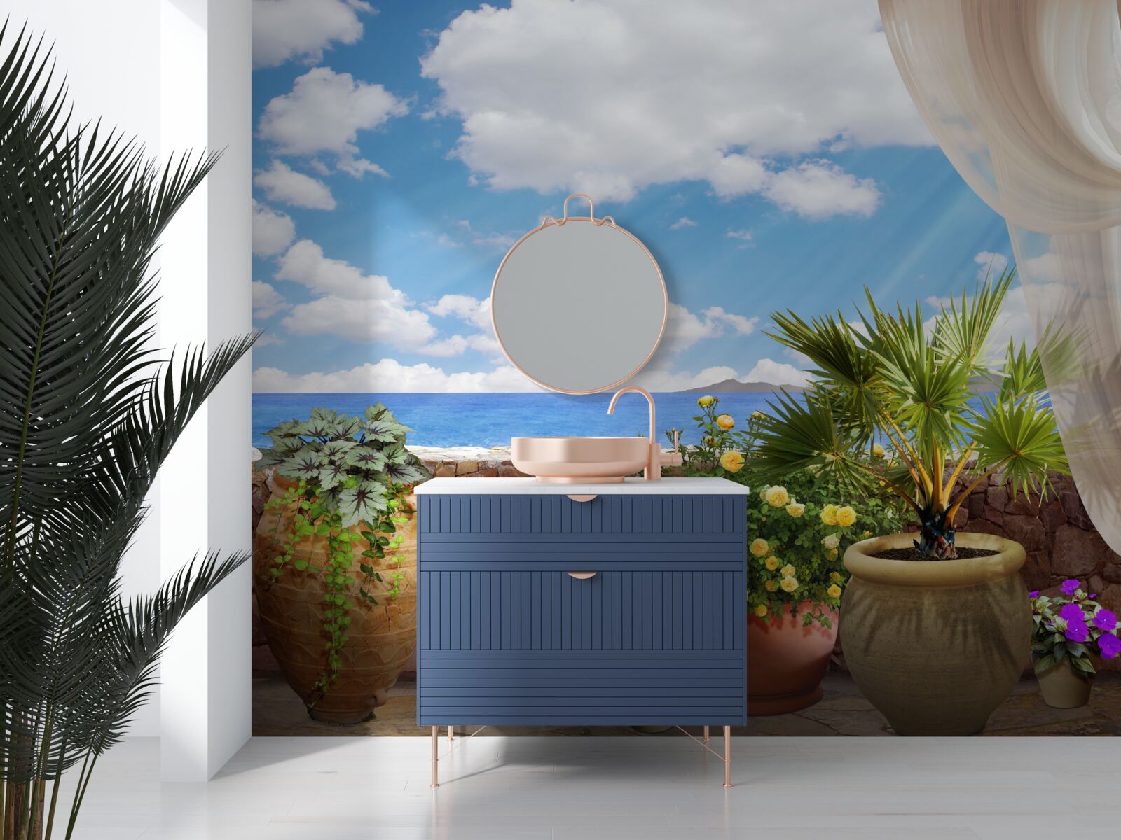 Papier peint balcon en pot