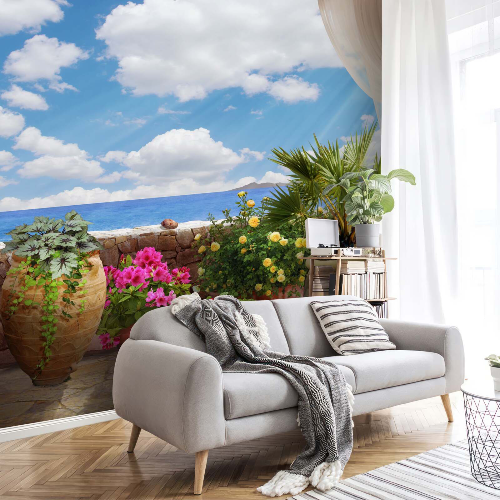 Papier peint balcon en pot