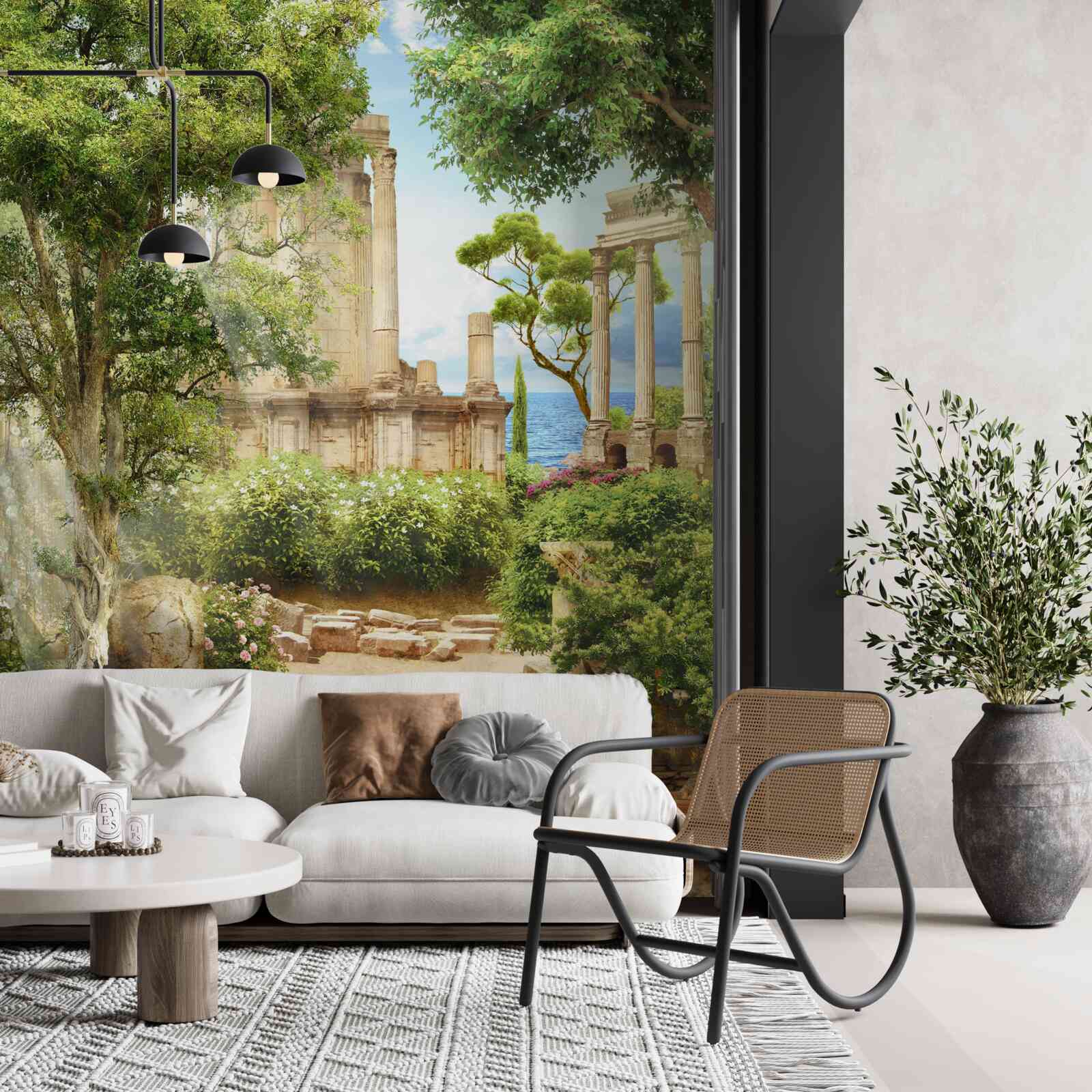 Papier peint les anciens jardins de la Méditerranée