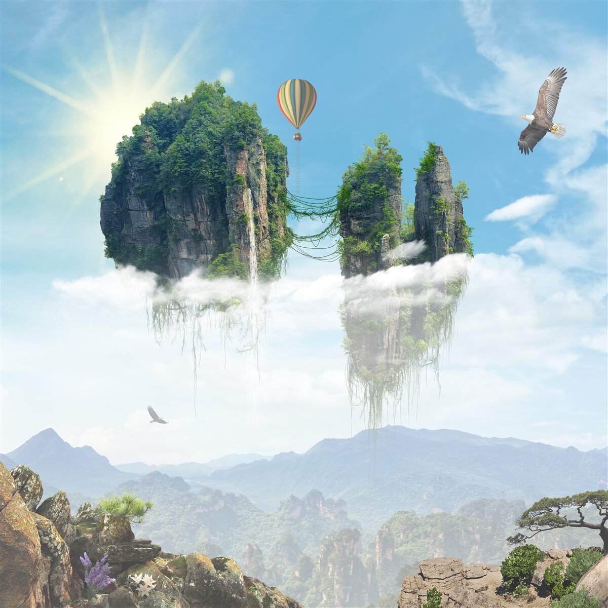 Papier peint la réalité étonnante est toute proche