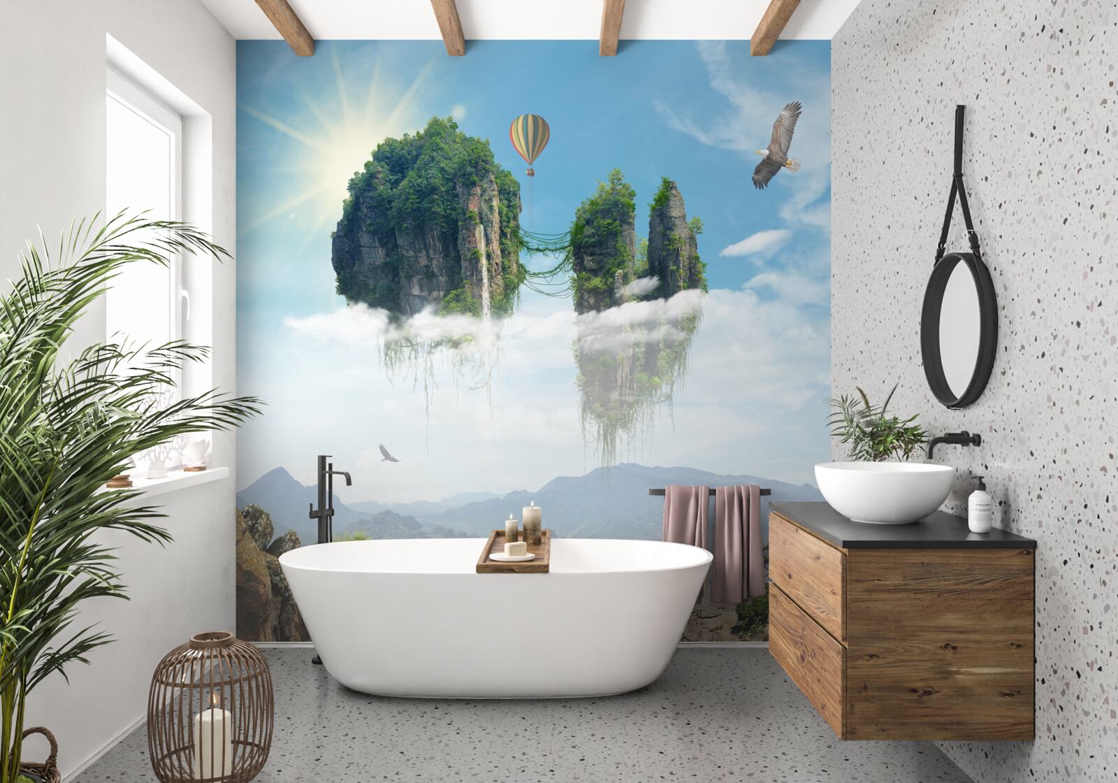 Papier peint la réalité étonnante est toute proche