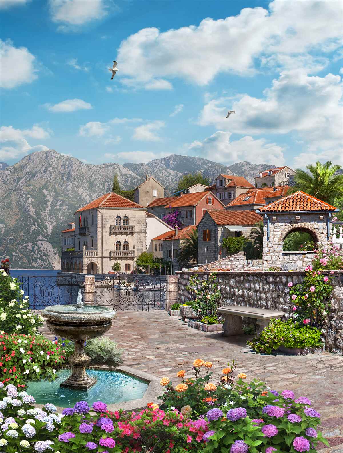 Papier peint les rues étroites et les cours intérieures