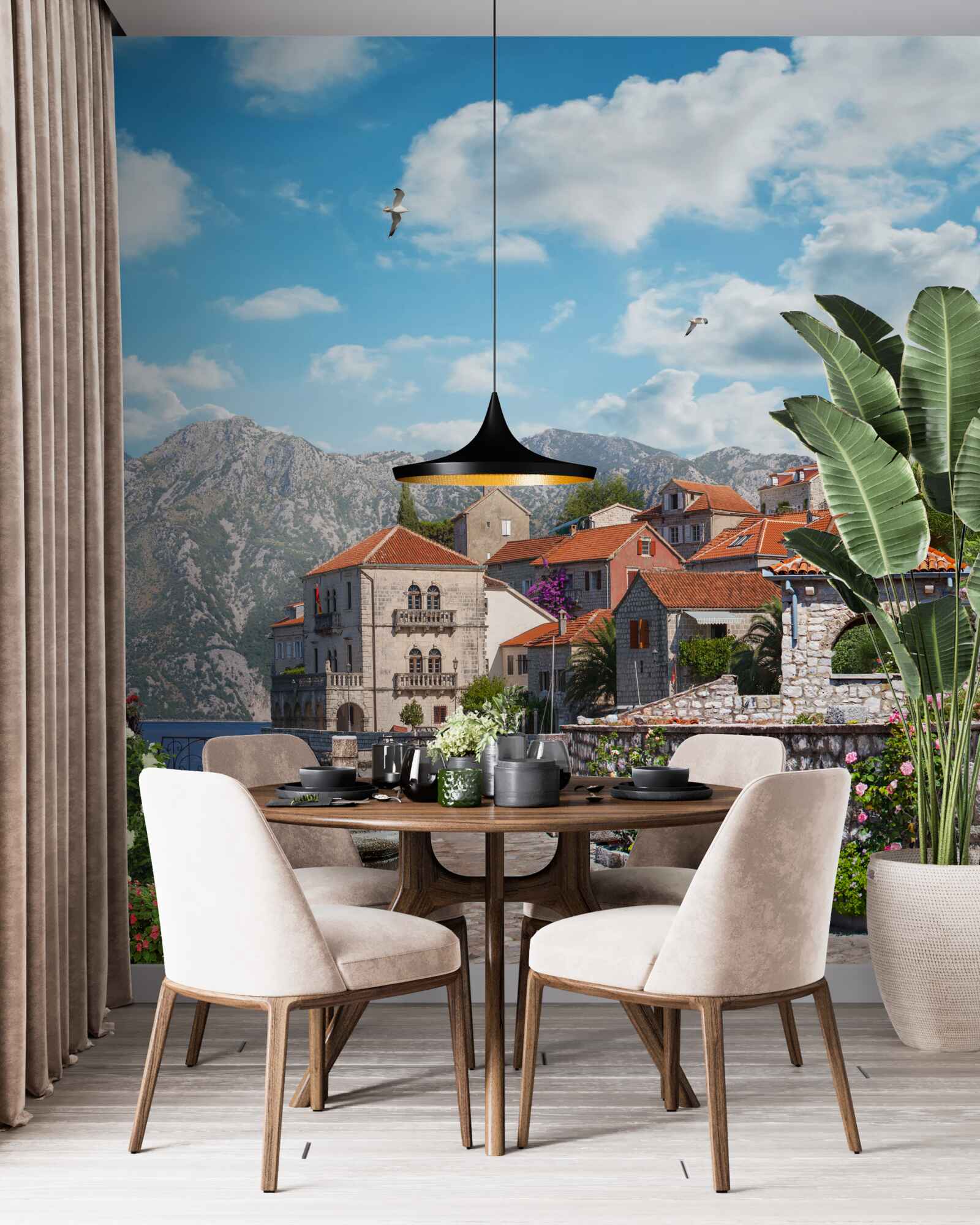 Papier peint les rues étroites et les cours intérieures