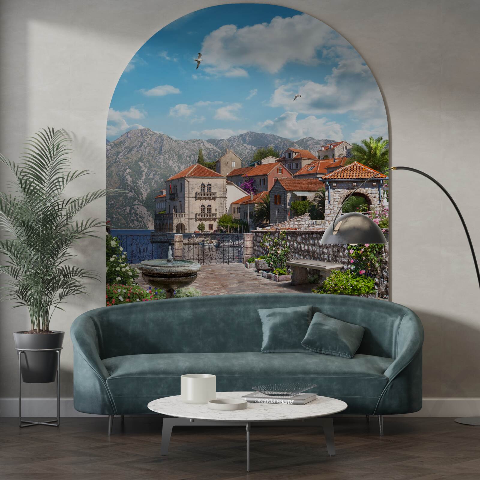 Papier peint les rues étroites et les cours intérieures