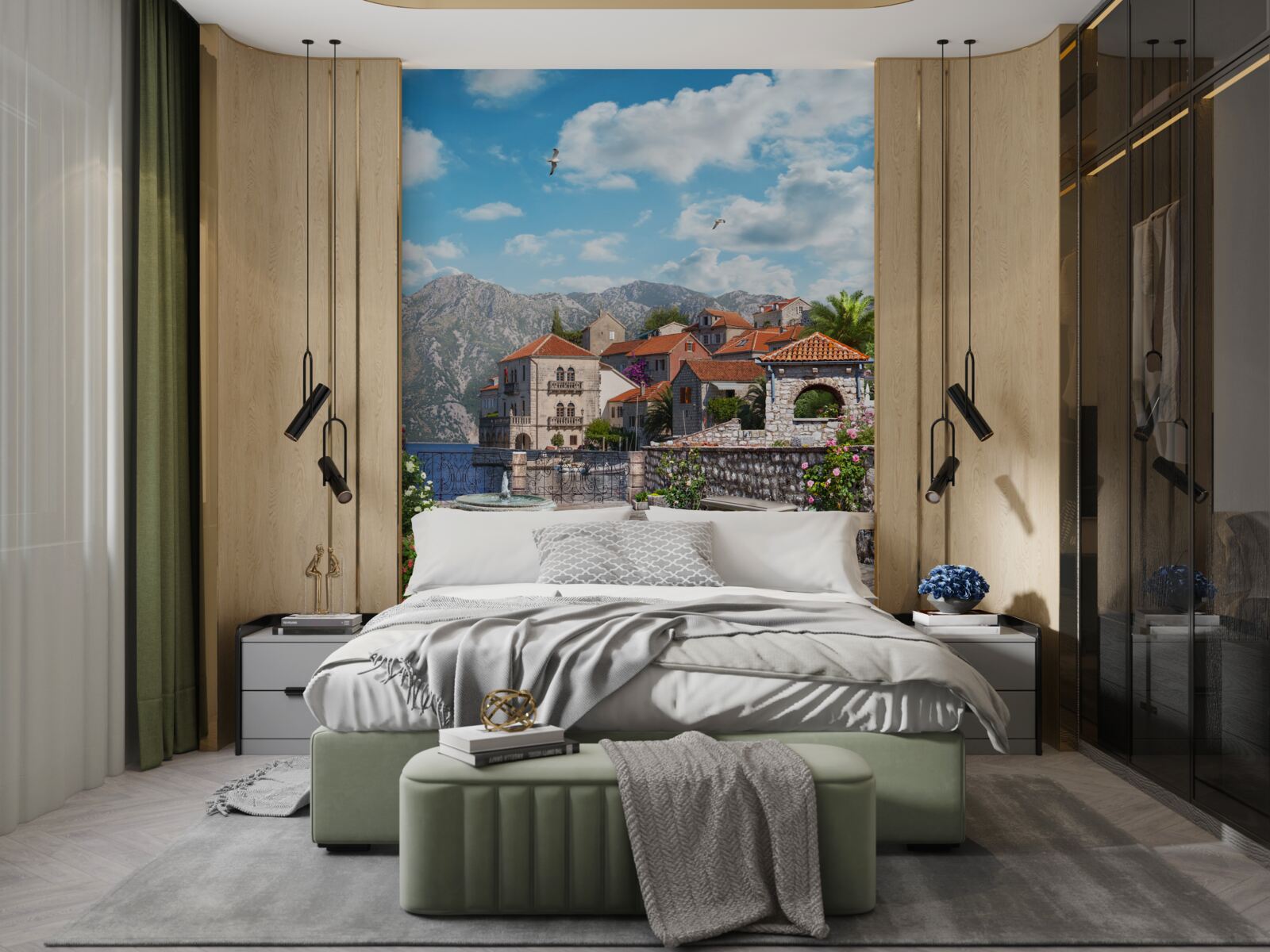 Papier peint les rues étroites et les cours intérieures