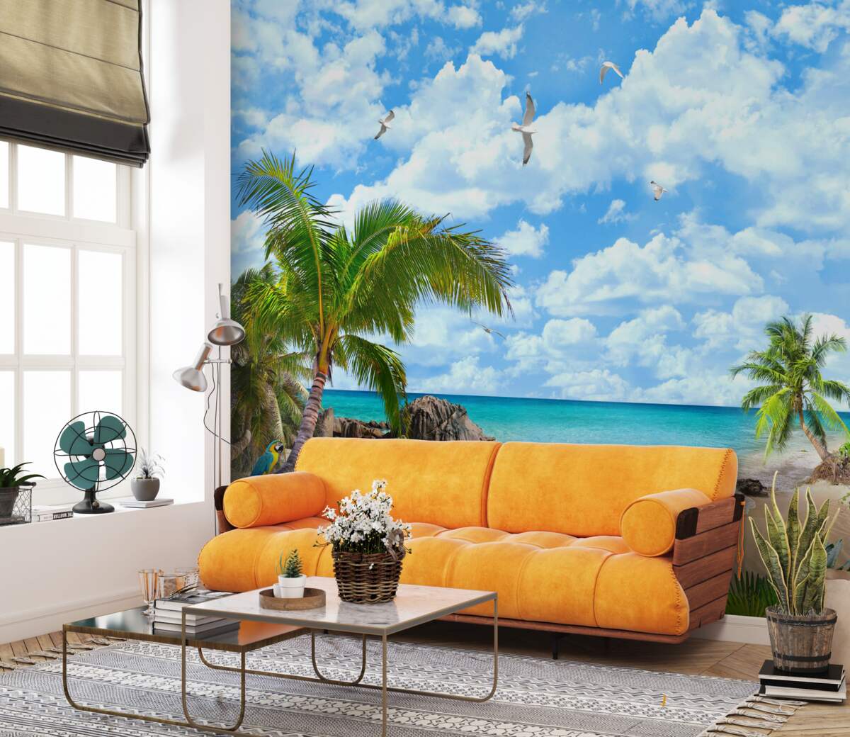 Papier peint coin exotique