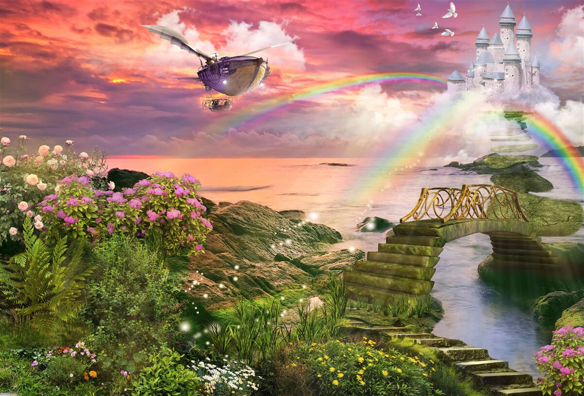 Papier peint un monde fantastique de contes de fées