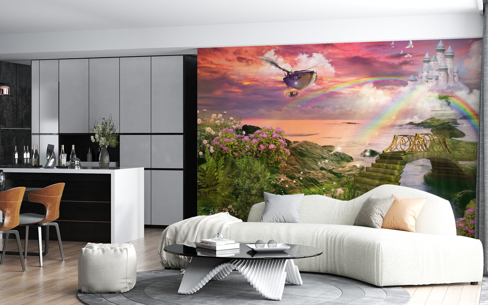 Papier peint un monde fantastique de contes de fées