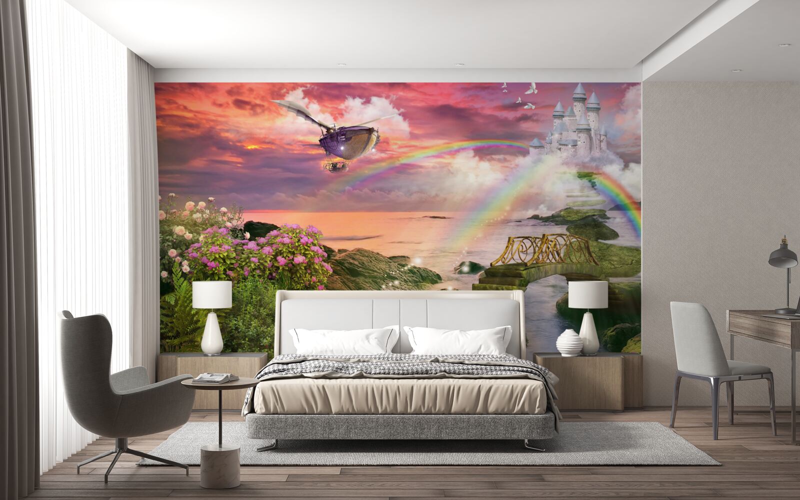 Papier peint un monde fantastique de contes de fées