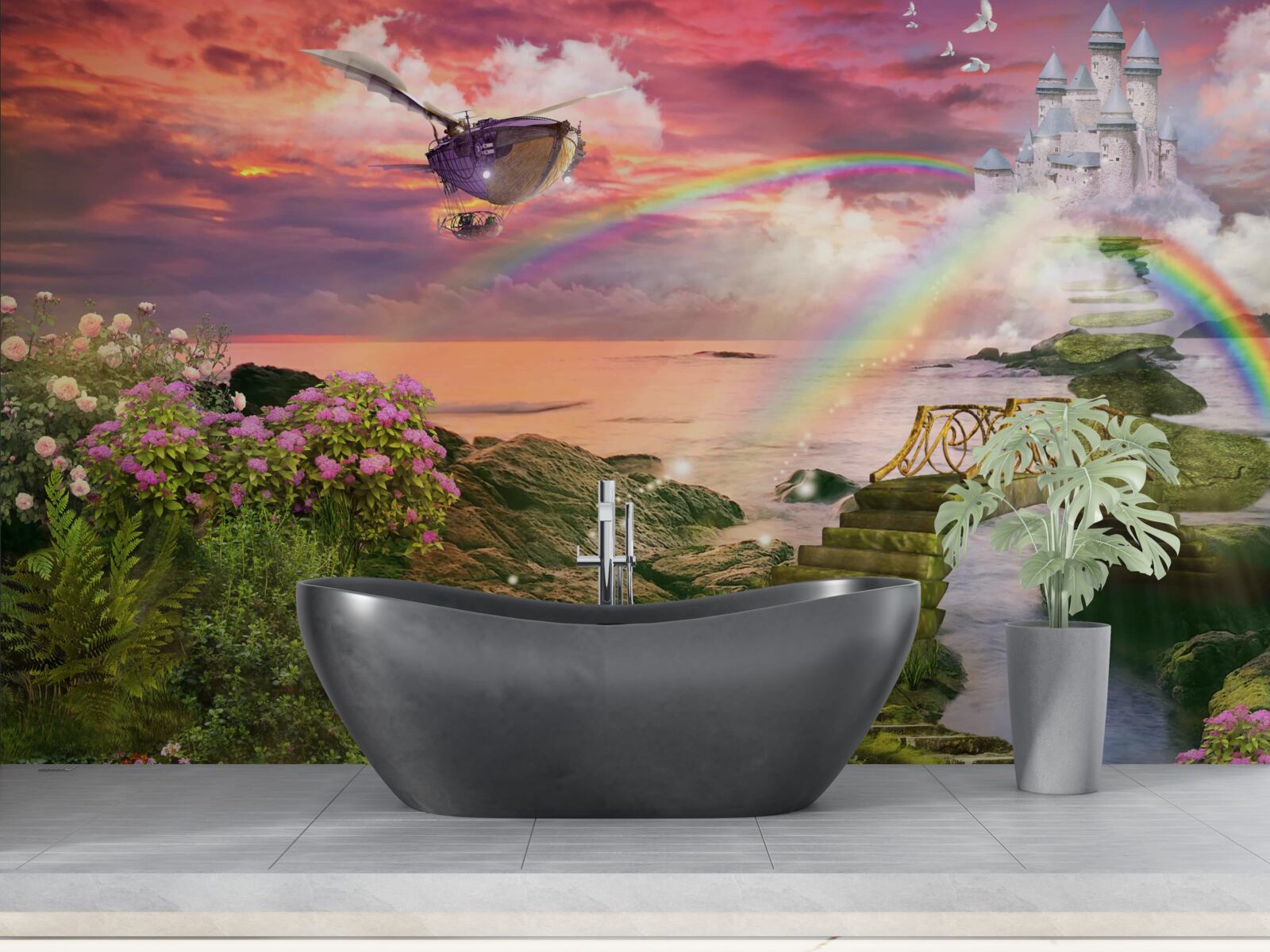 Papier peint un monde fantastique de contes de fées