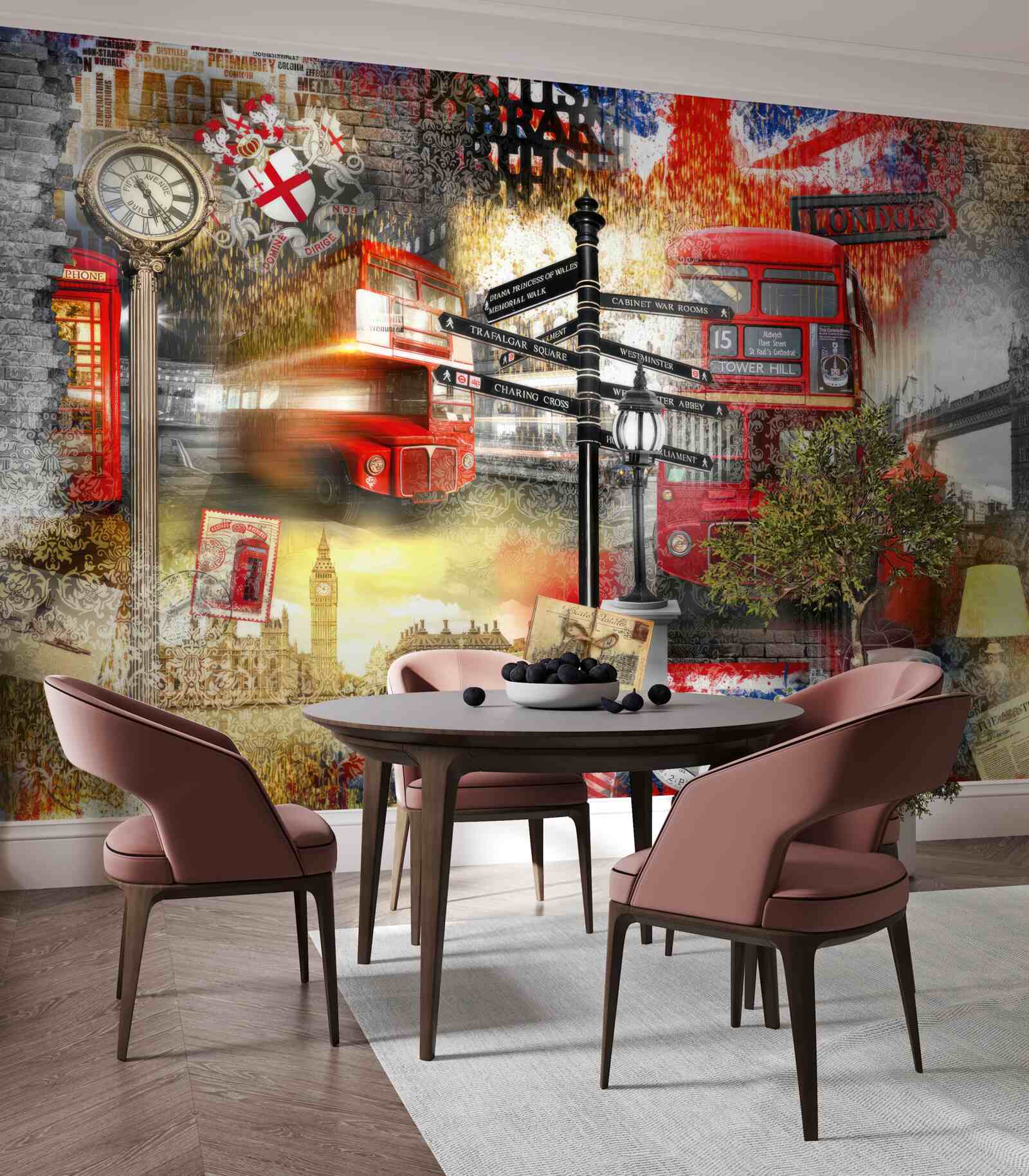 Papier peint divers emblèmes de la grande-bretagne