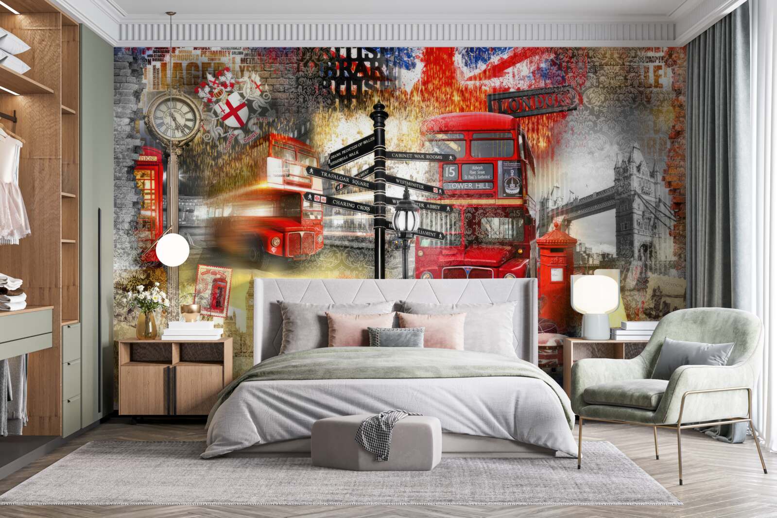 Papier peint divers emblèmes de la grande-bretagne