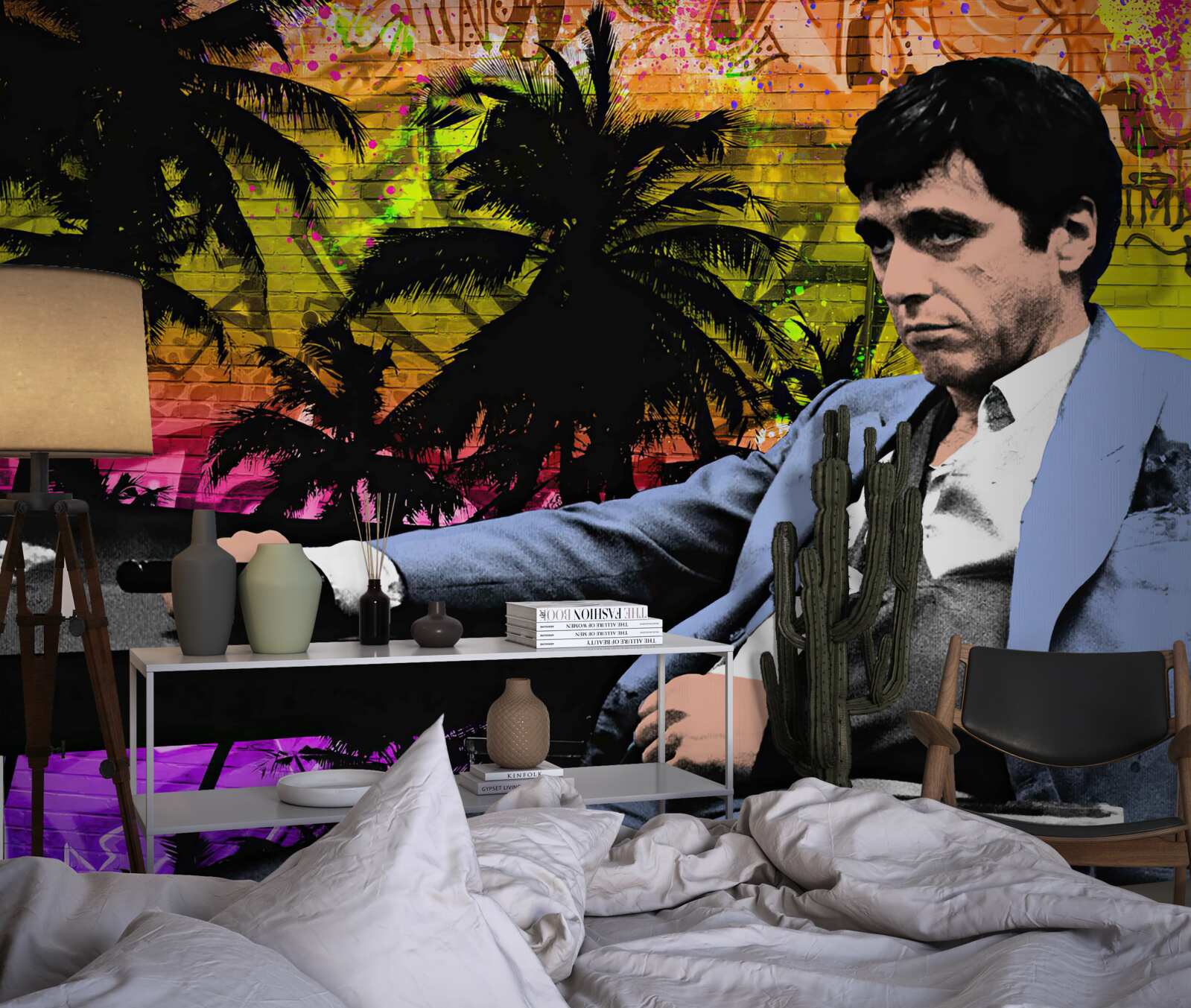 Papier peint un homme triste assis à une table