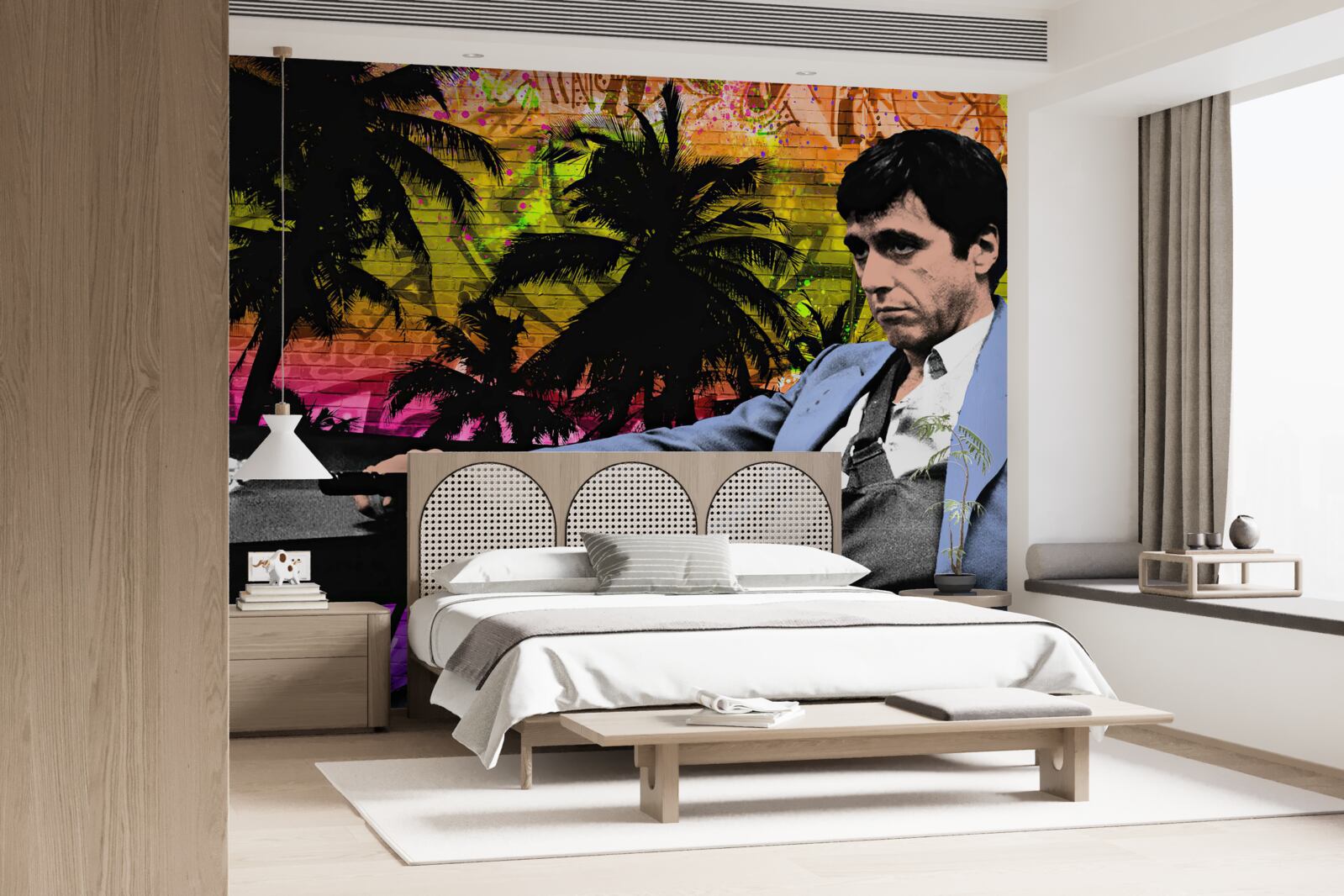 Papier peint un homme triste assis à une table