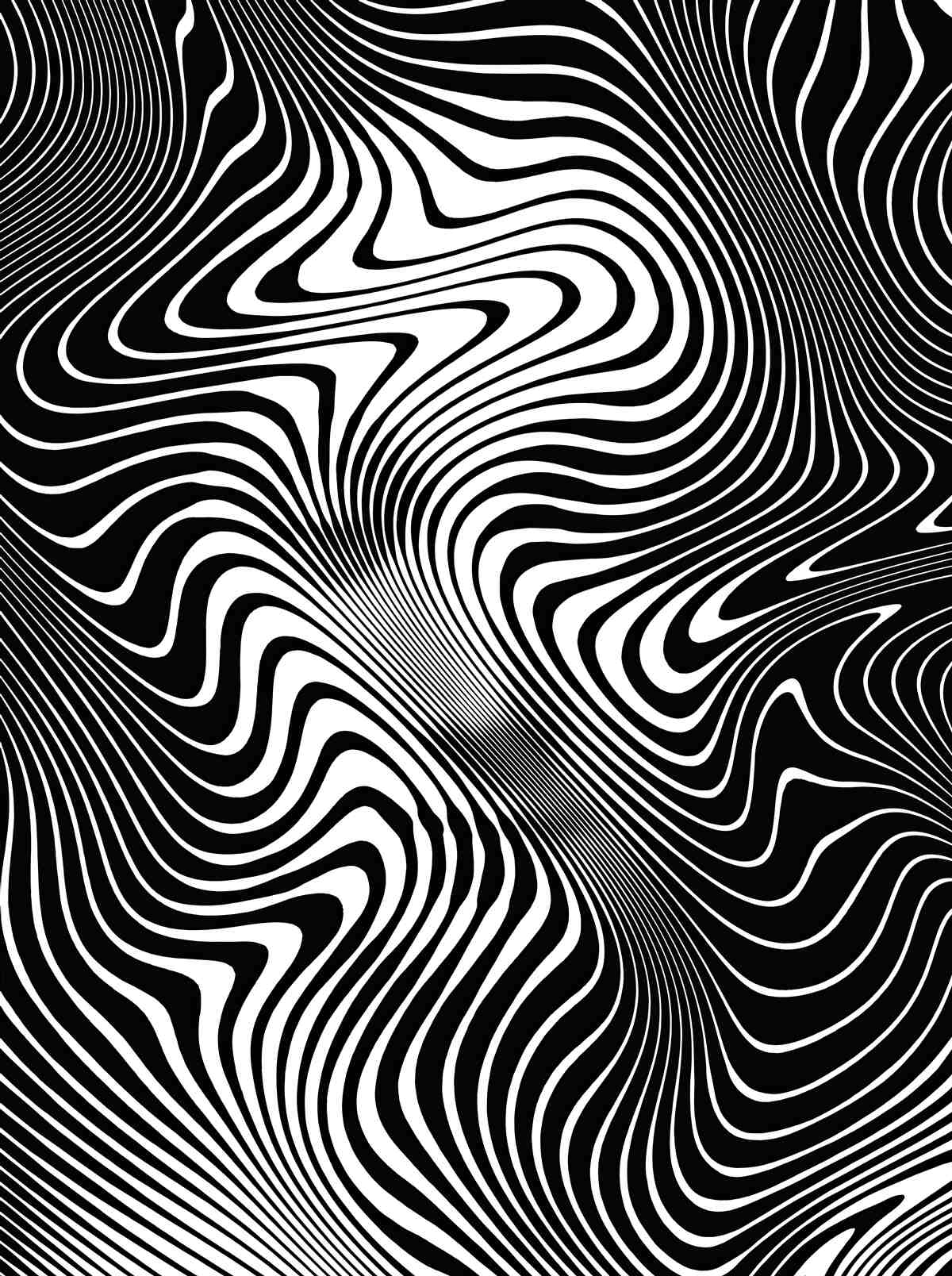 Papier peint Image d'une fille avec des contours abstraits