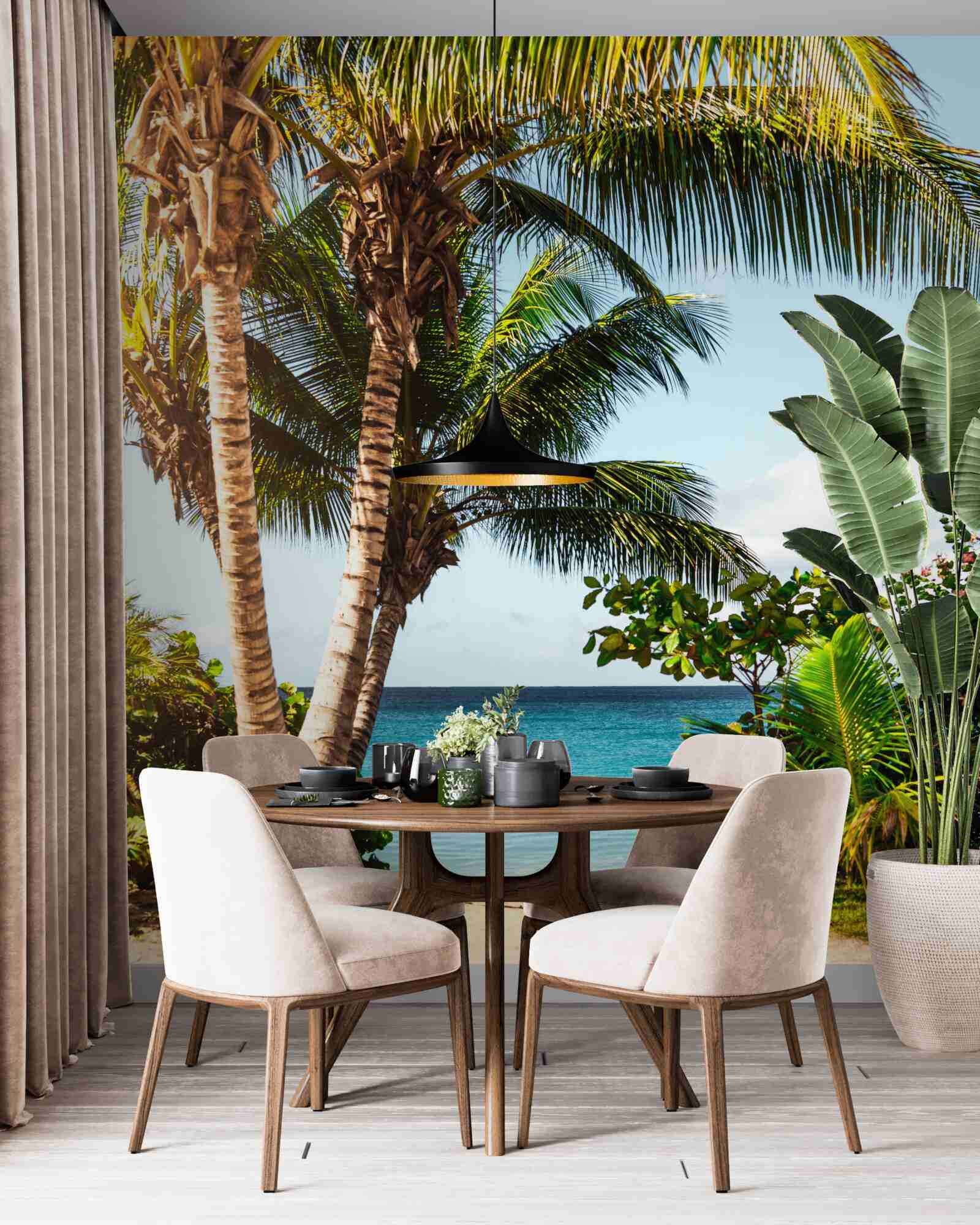 Papier peint arbres et arbustes sur la plage