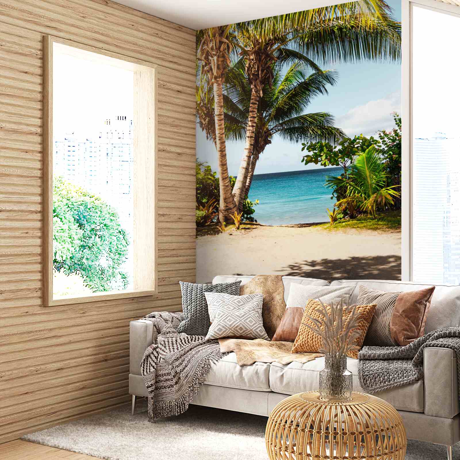 Papier peint arbres et arbustes sur la plage