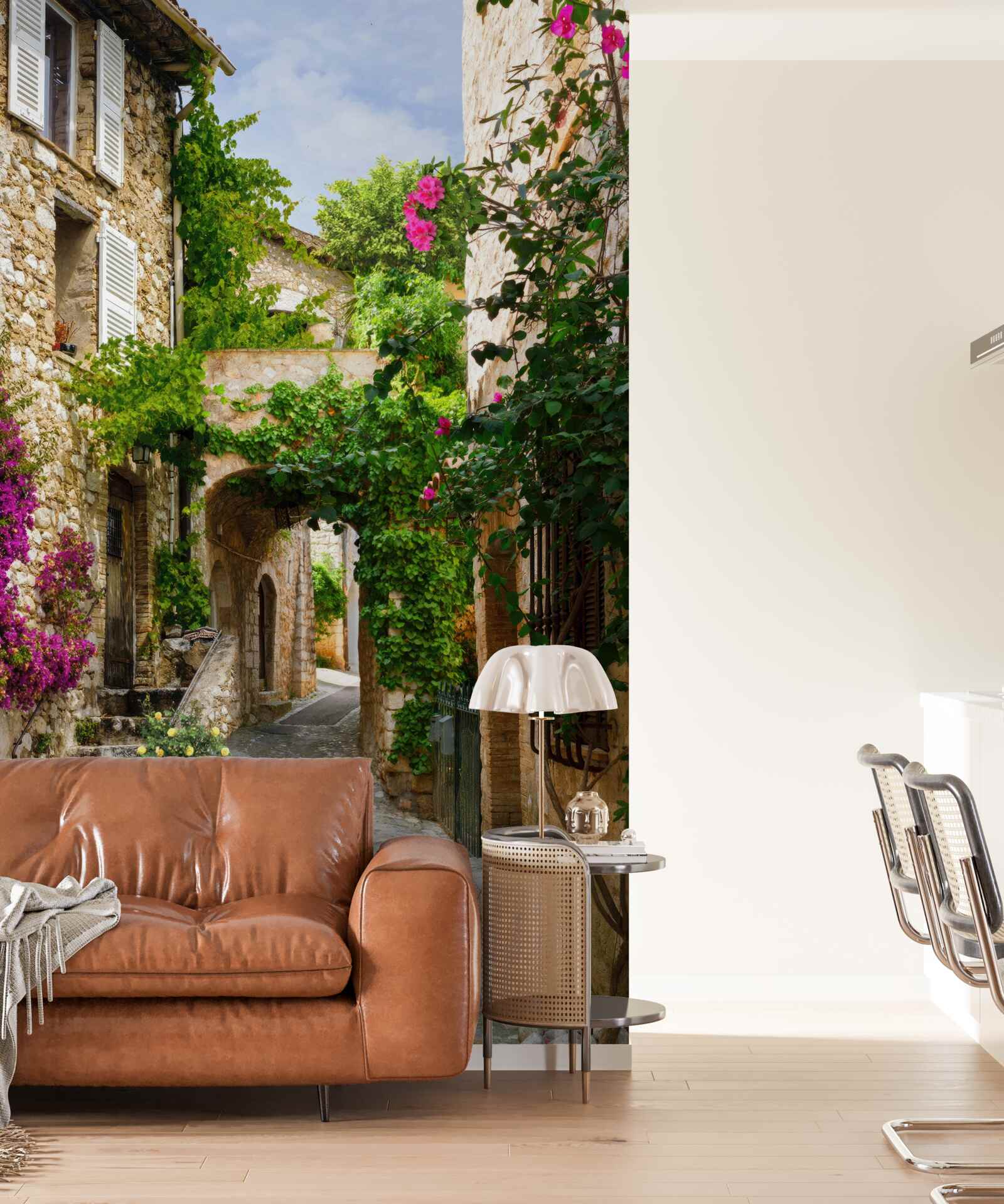 Papier peint Une rue étroite en Italie