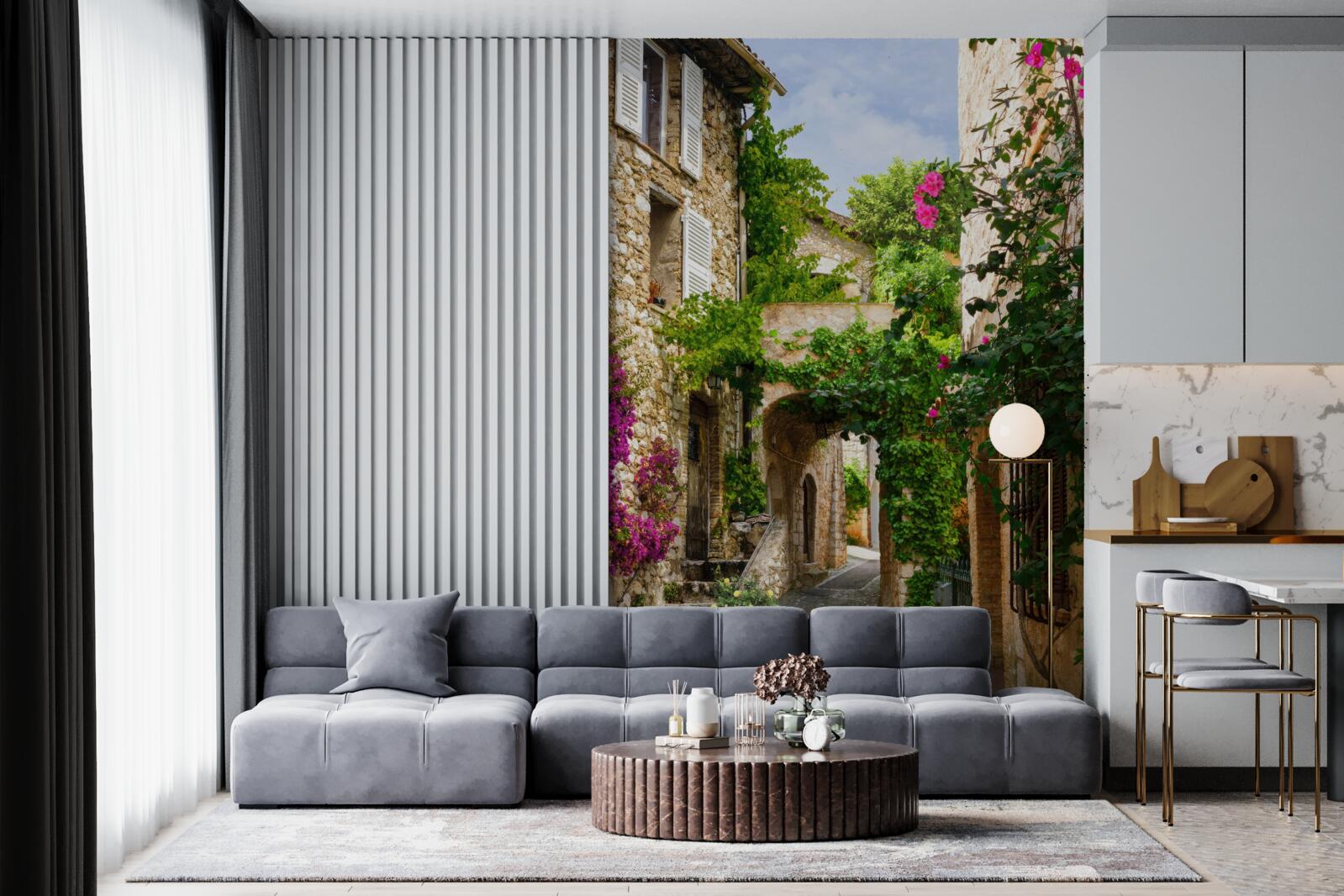 Papier peint Une rue étroite en Italie