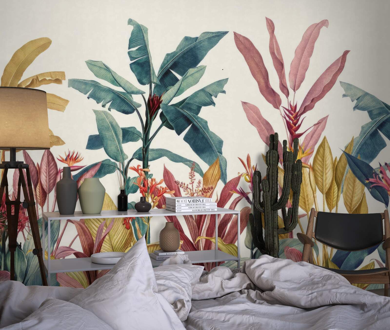 Papier peint des plantes de formes et de teintes variées