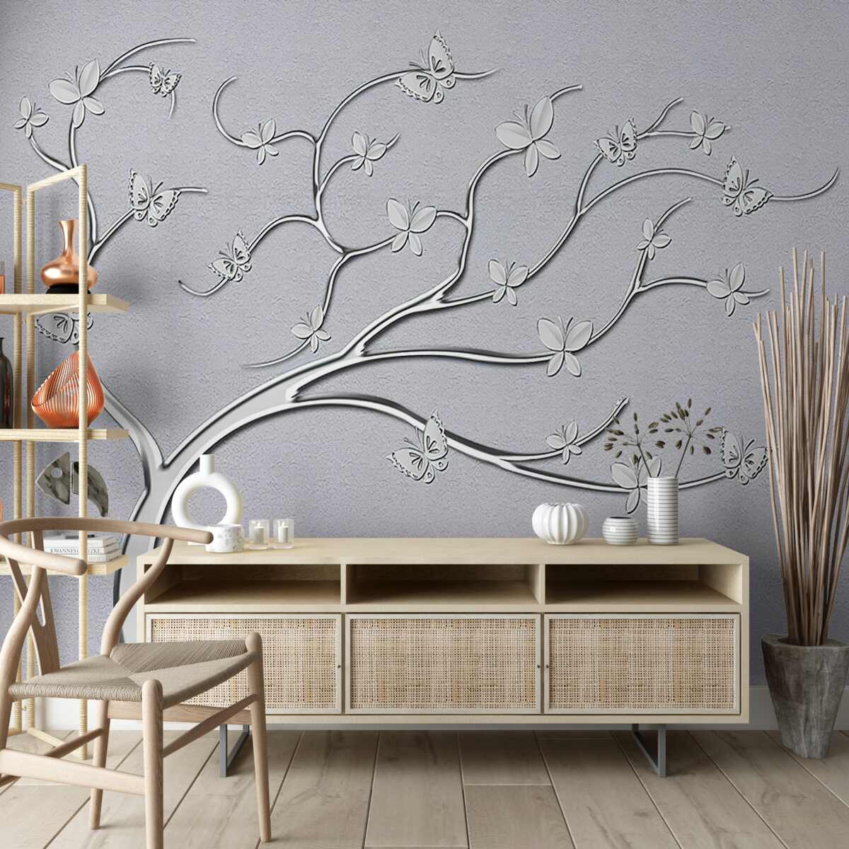 Papier peint arbre courbé