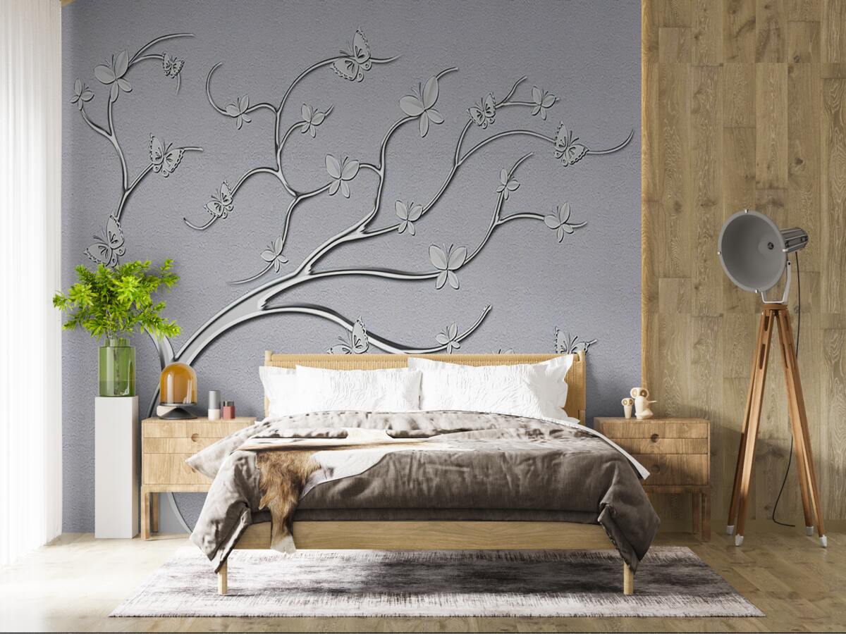 Papier peint arbre courbé