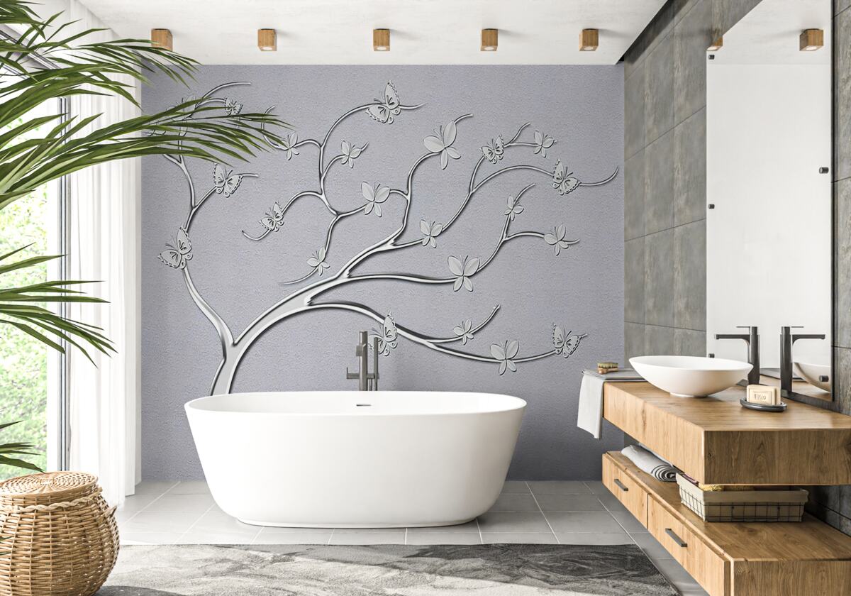 Papier peint arbre courbé