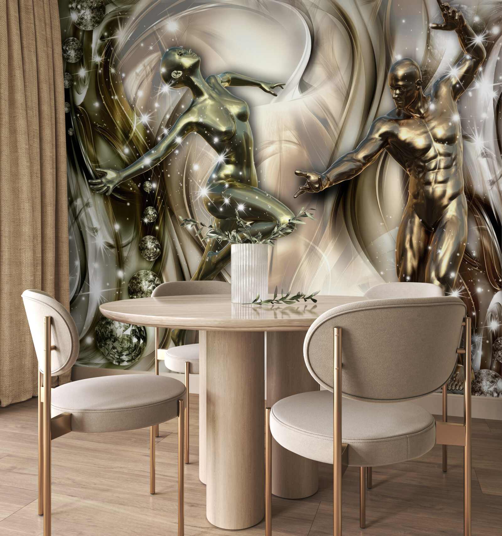 Papier peint couple de danseurs plein de passion