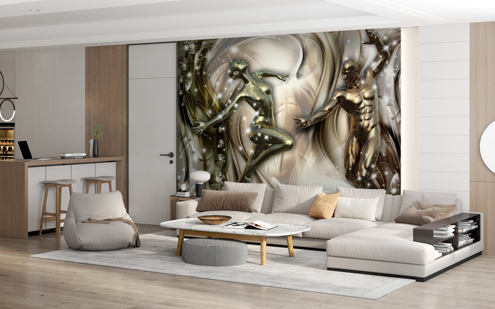 Papier peint couple de danseurs plein de passion