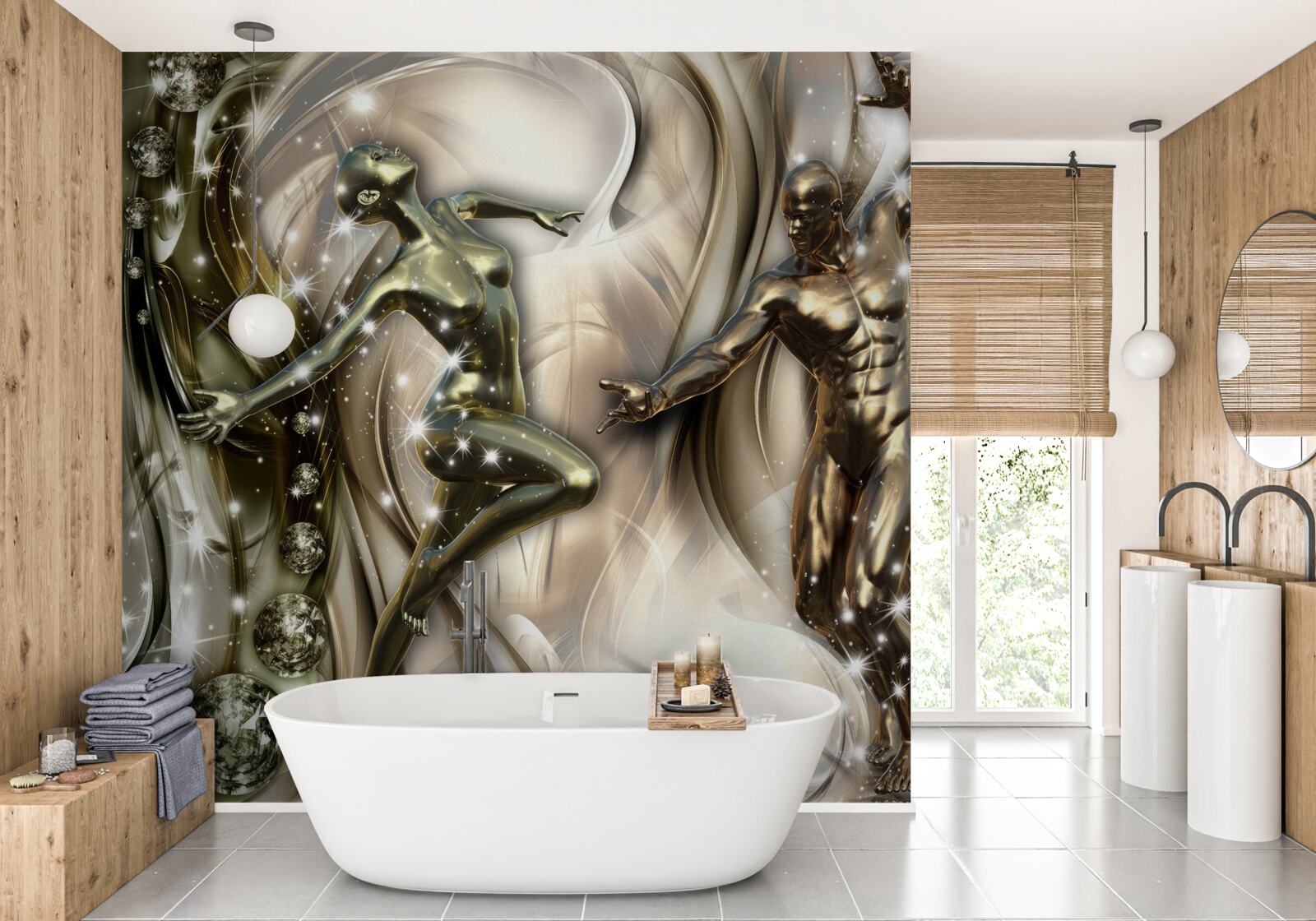 Papier peint couple de danseurs plein de passion