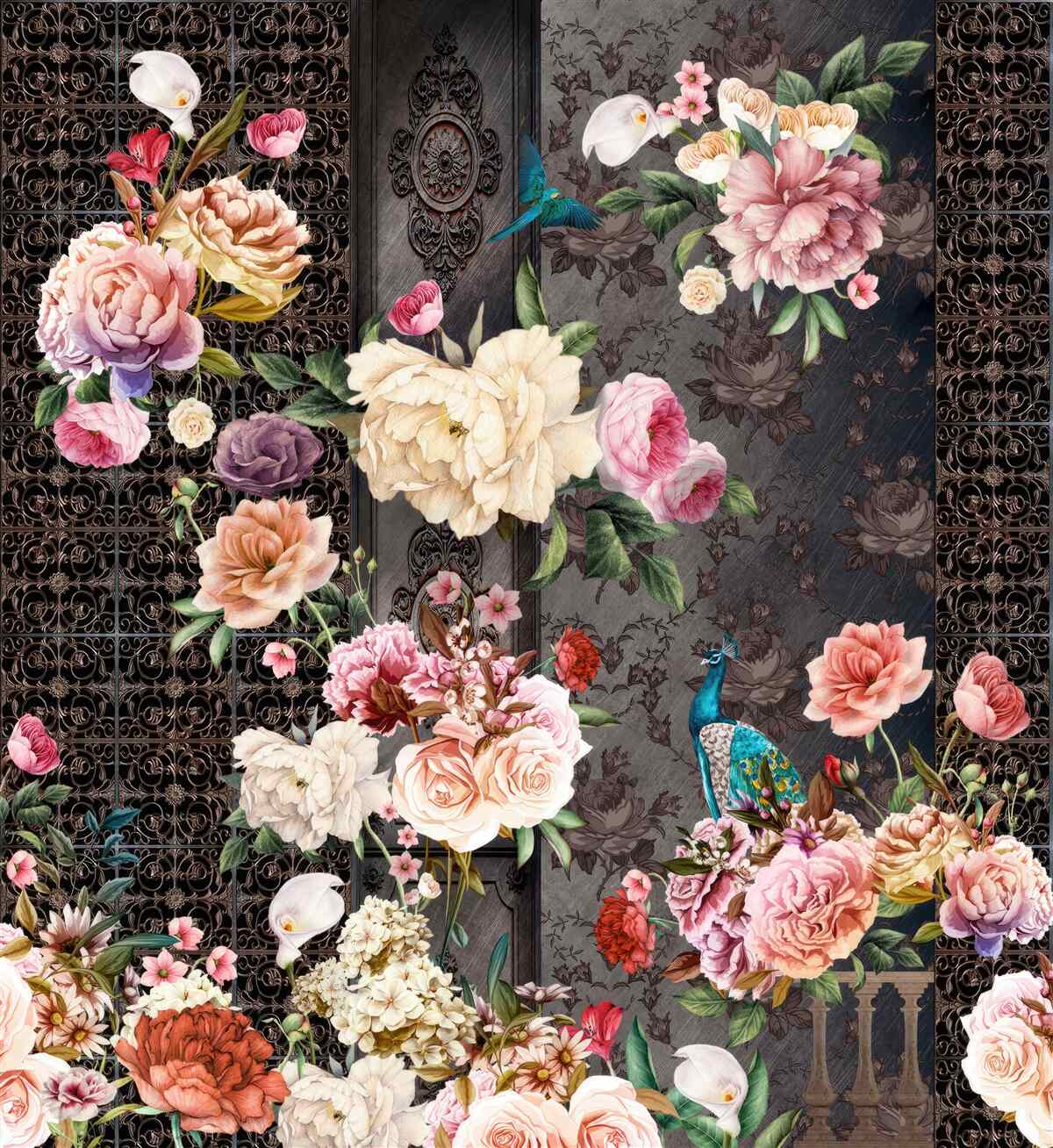 Papier peint de nombreuses fleurs magnifiques