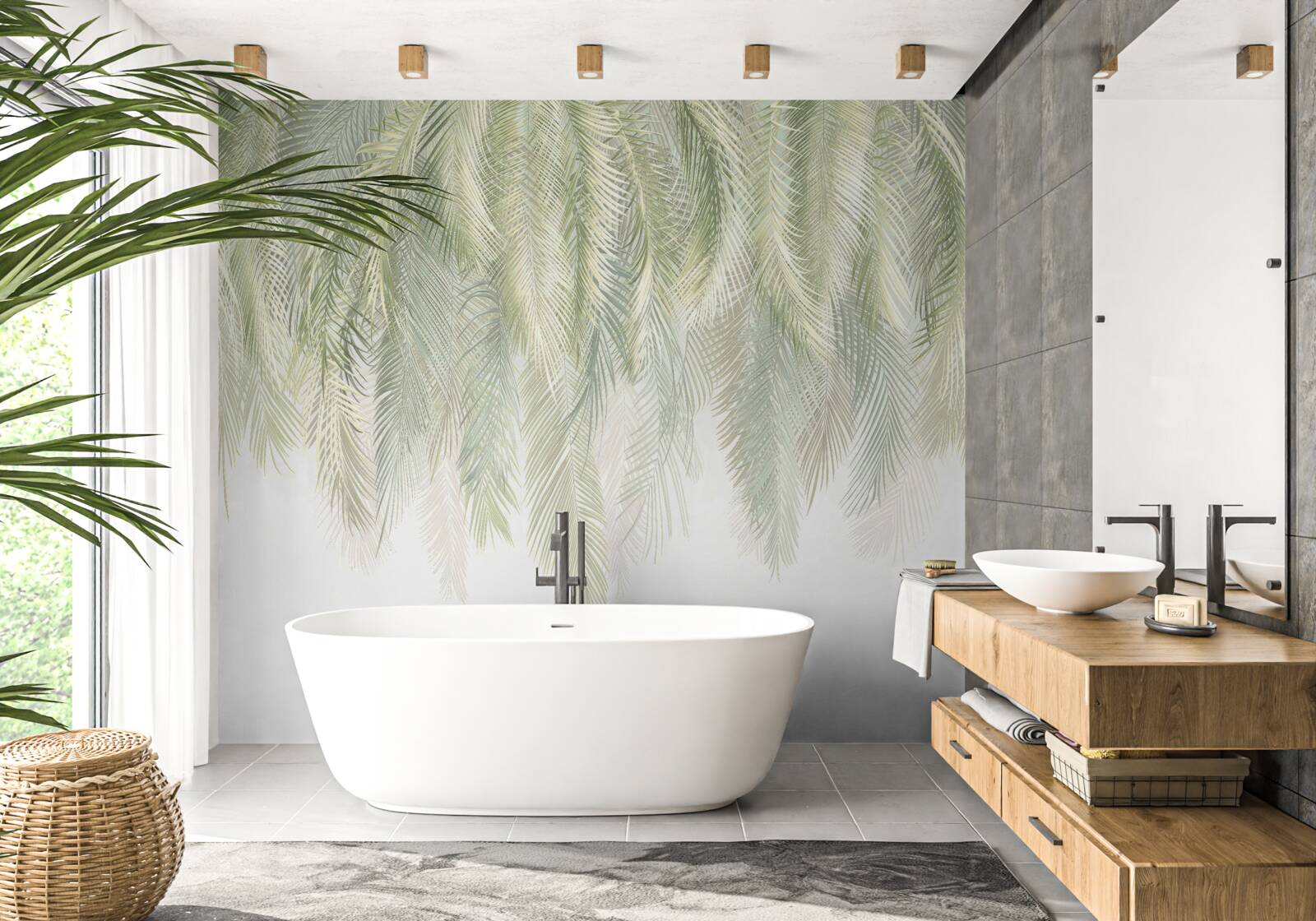 Papier peint les plumes délicates tombent