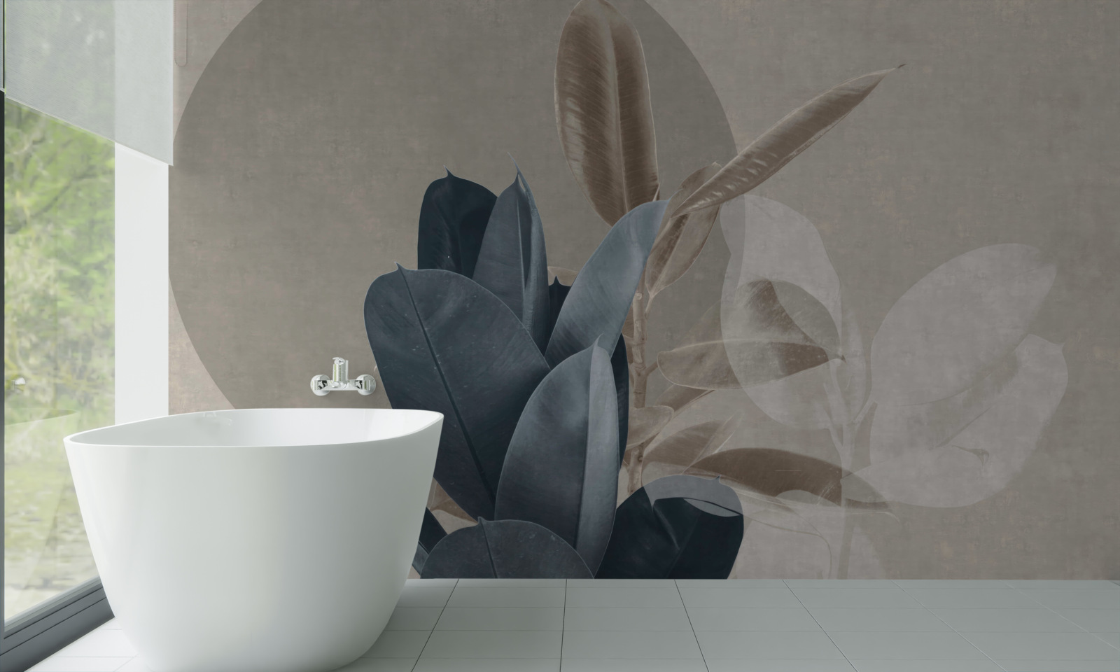 Papier peint plante d'intérieur près du mur