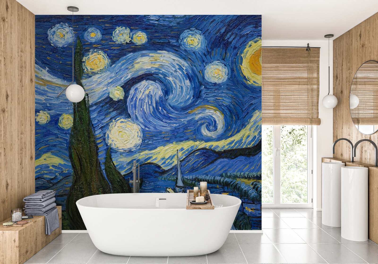 Papier peint toile peinte par van gogh