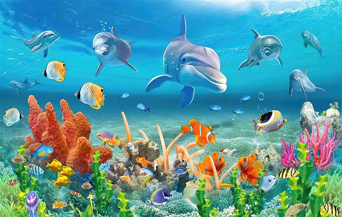 Papier peint un magnifique royaume sous-marin