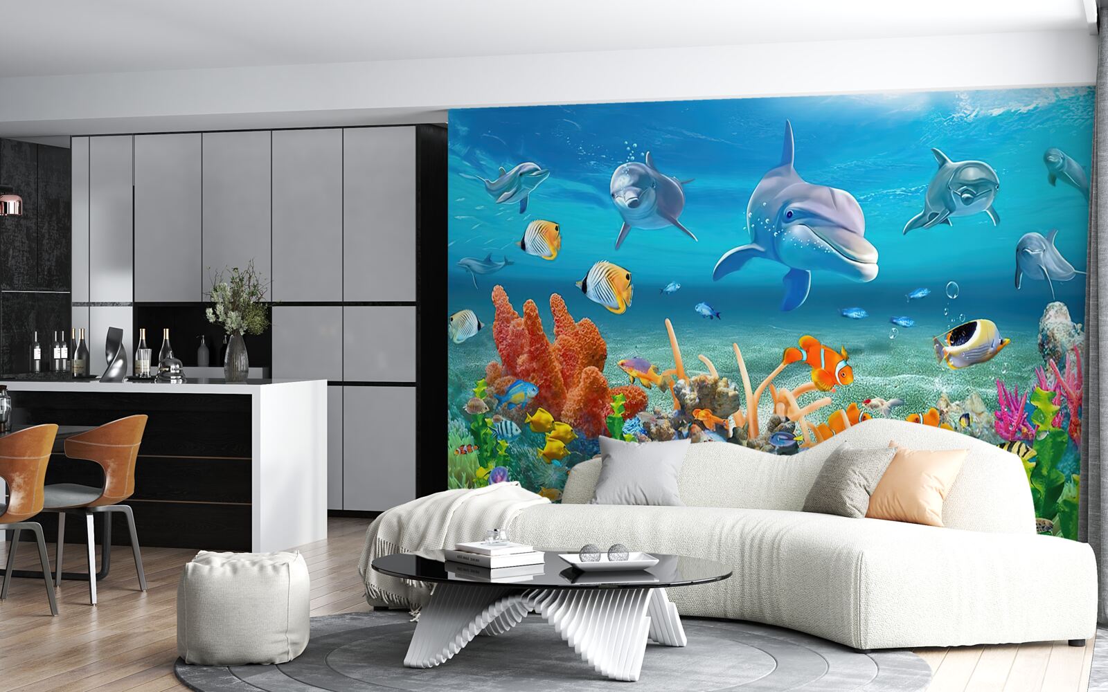 Papier peint un magnifique royaume sous-marin