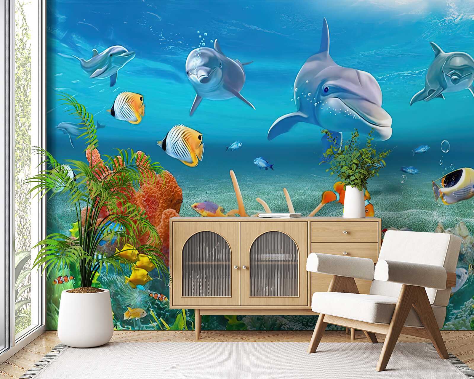 Papier peint un magnifique royaume sous-marin