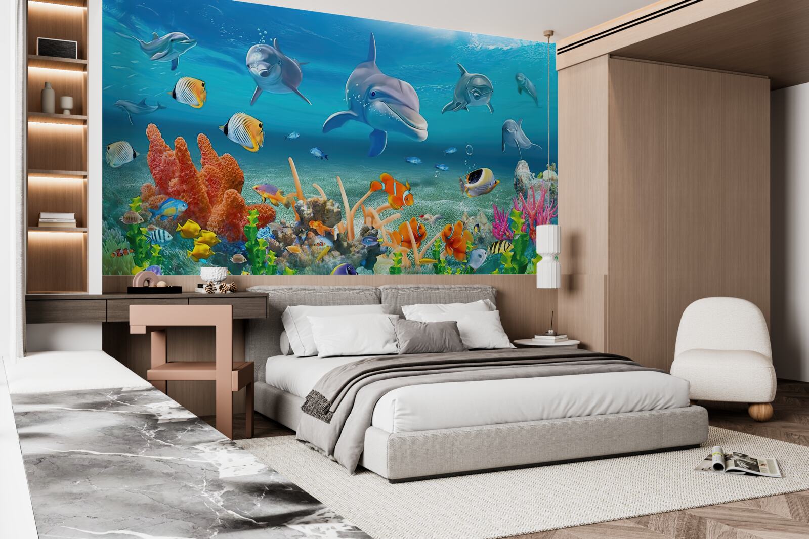 Papier peint un magnifique royaume sous-marin